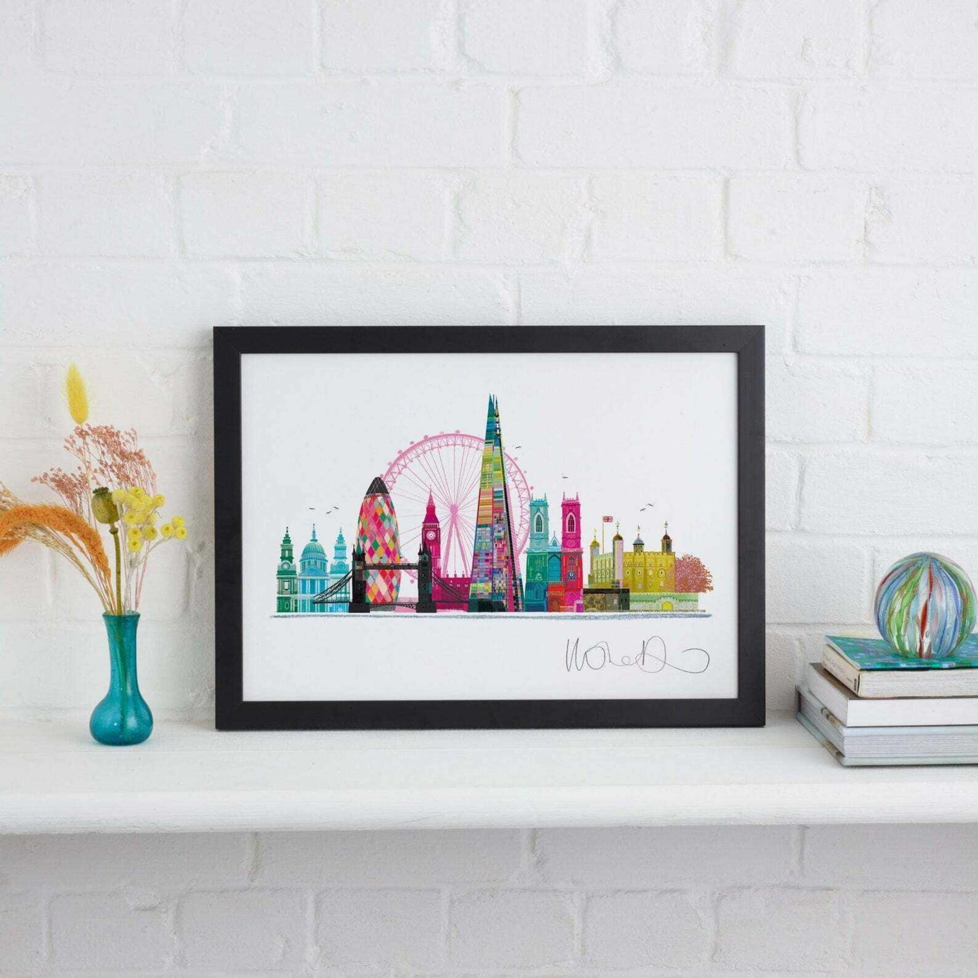 RRP £100 Ilona Drew - London Skyline Framed Print, 27.5 X 33.5Cm