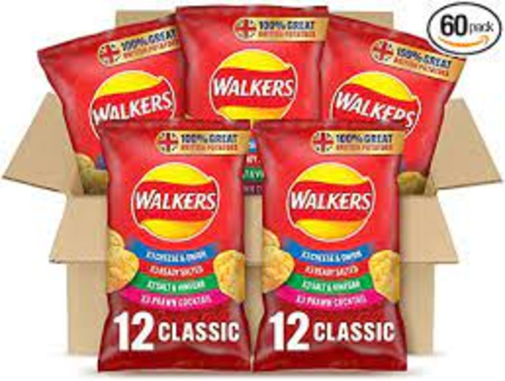 RRP £162 (Approx. Count 11) spSNJ21q517 9 X Walkers Classic Variety Crisps Box (60 Single Bags) 2