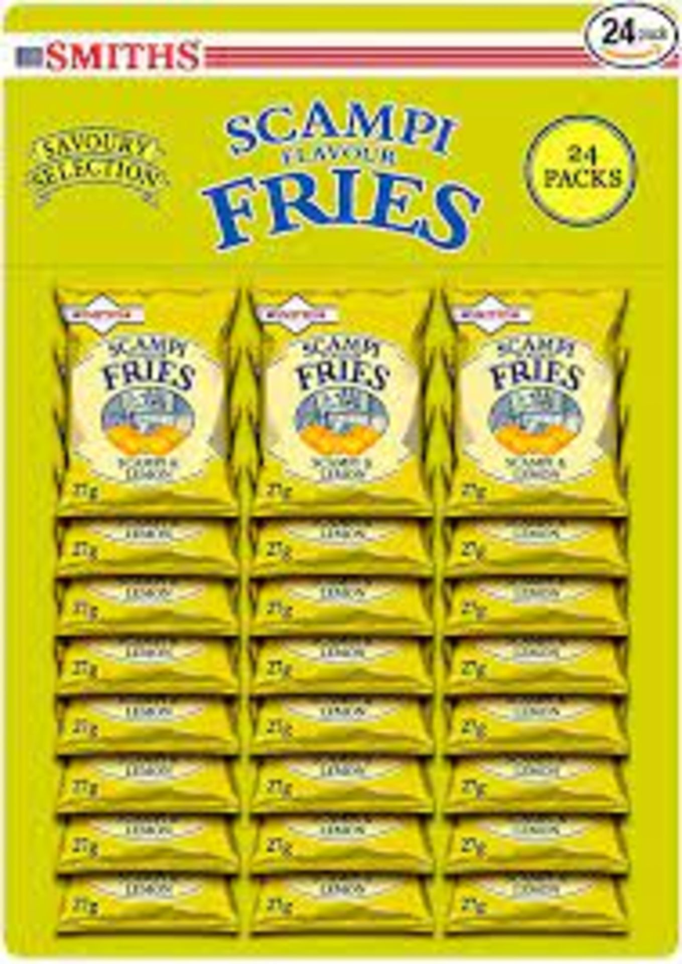 RRP £1133 (Approx. Count 105) spSNJ21q52M 105 x Smith's Savoury Selection Scampi & Lemon Fries