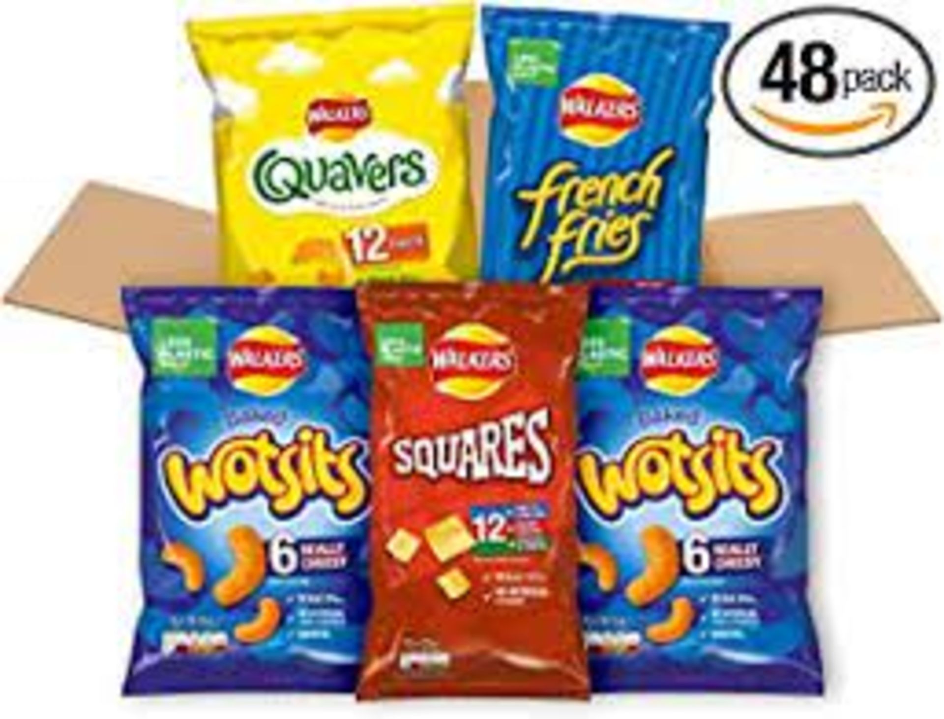 RRP £636 (Approx. Count 47) spSQL11TNdf 41 x Walkers Under 100 Calories Crisps Snack Box | Wotsits |