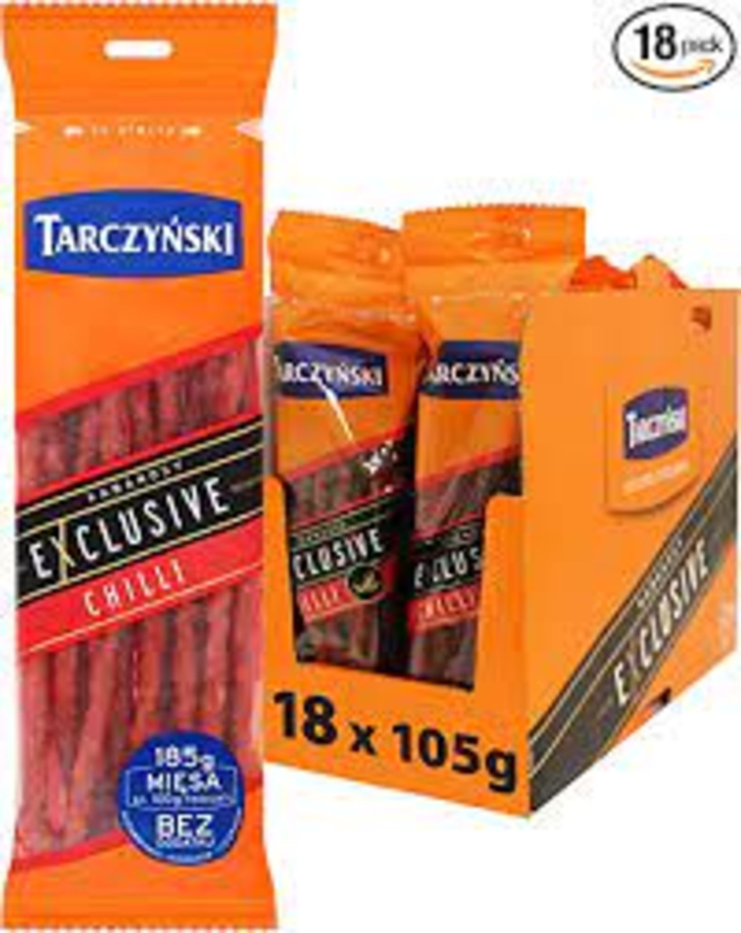 RRP £1199 (Approx. Count 63) spW57n3426B (2) 15 x Pork & Chilli Kabanos Sausage 105G (Pack of