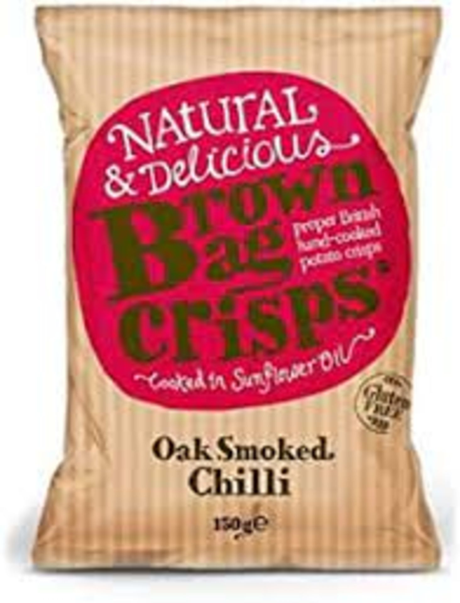 RRP £1081 (Approx. Count 50) spW46O3121P  27 x Brown Bag Crisps - Smoked Bacon 150 g (Pack of 10)