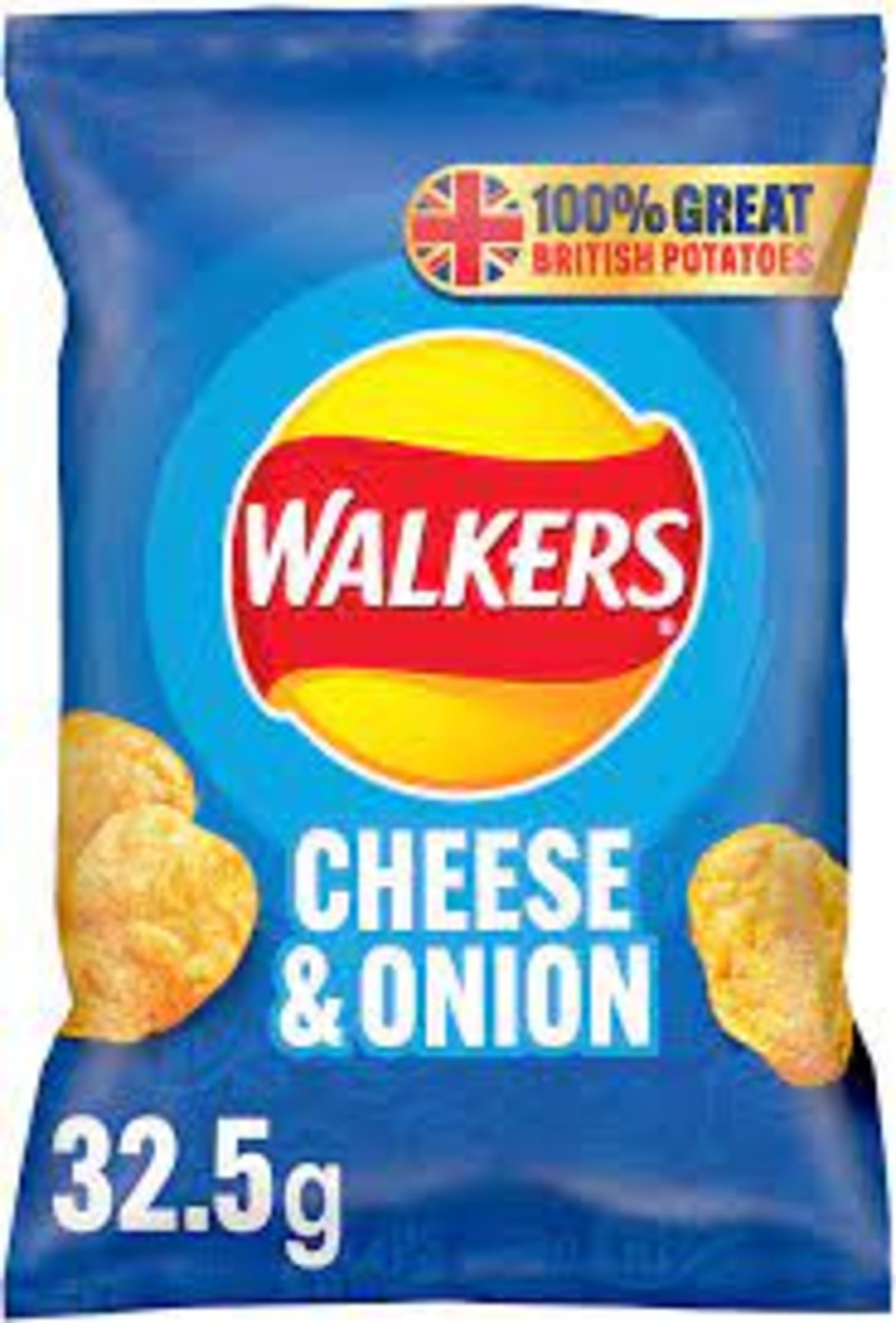 RRP £480 (Approx. Count 24) spW55T7071W Walkers Cheese and Onion Crisps, 32.5g (Case of 32) (LM)(