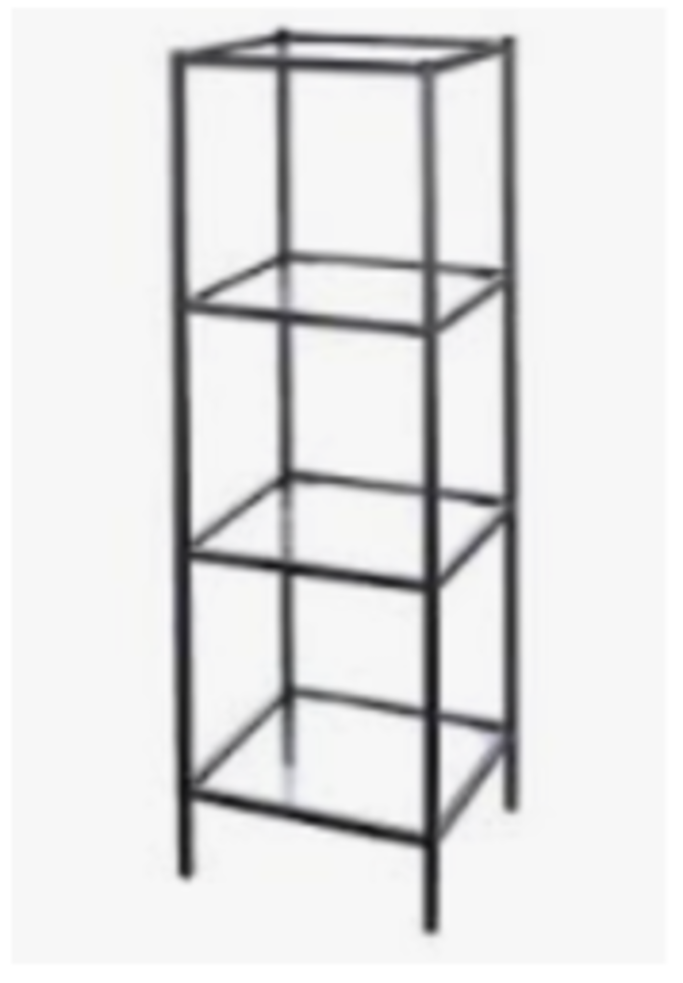 RRP £140 -1 Kelly Hoppen 3 Tier Black Shelving Unit With Glass (Condition Reports Available On
