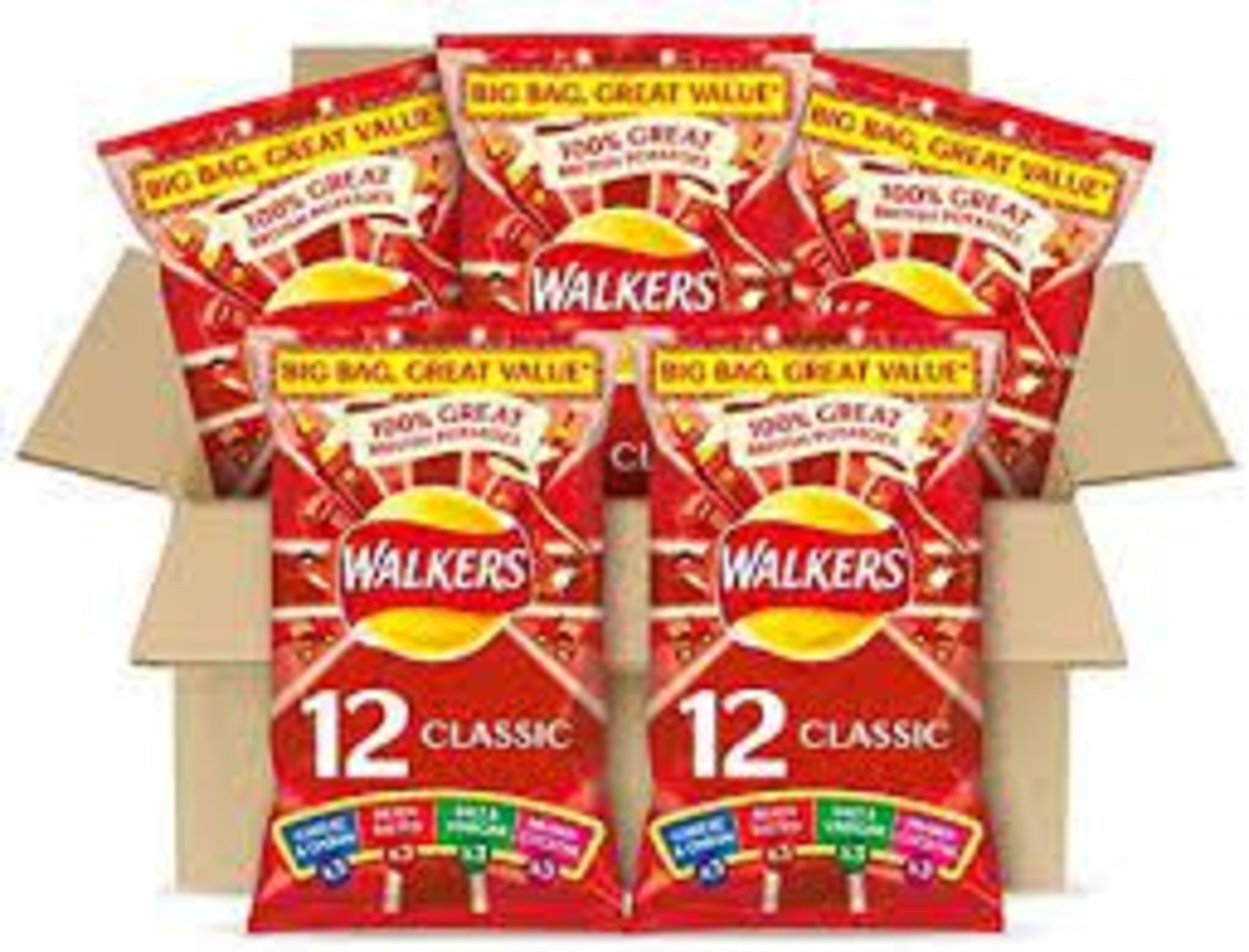 RRP £248(Approx.Count 16 )spSNJ21SNWJ 16 x Walkers Classic Variety Crisps Box (60 Single Bags)(