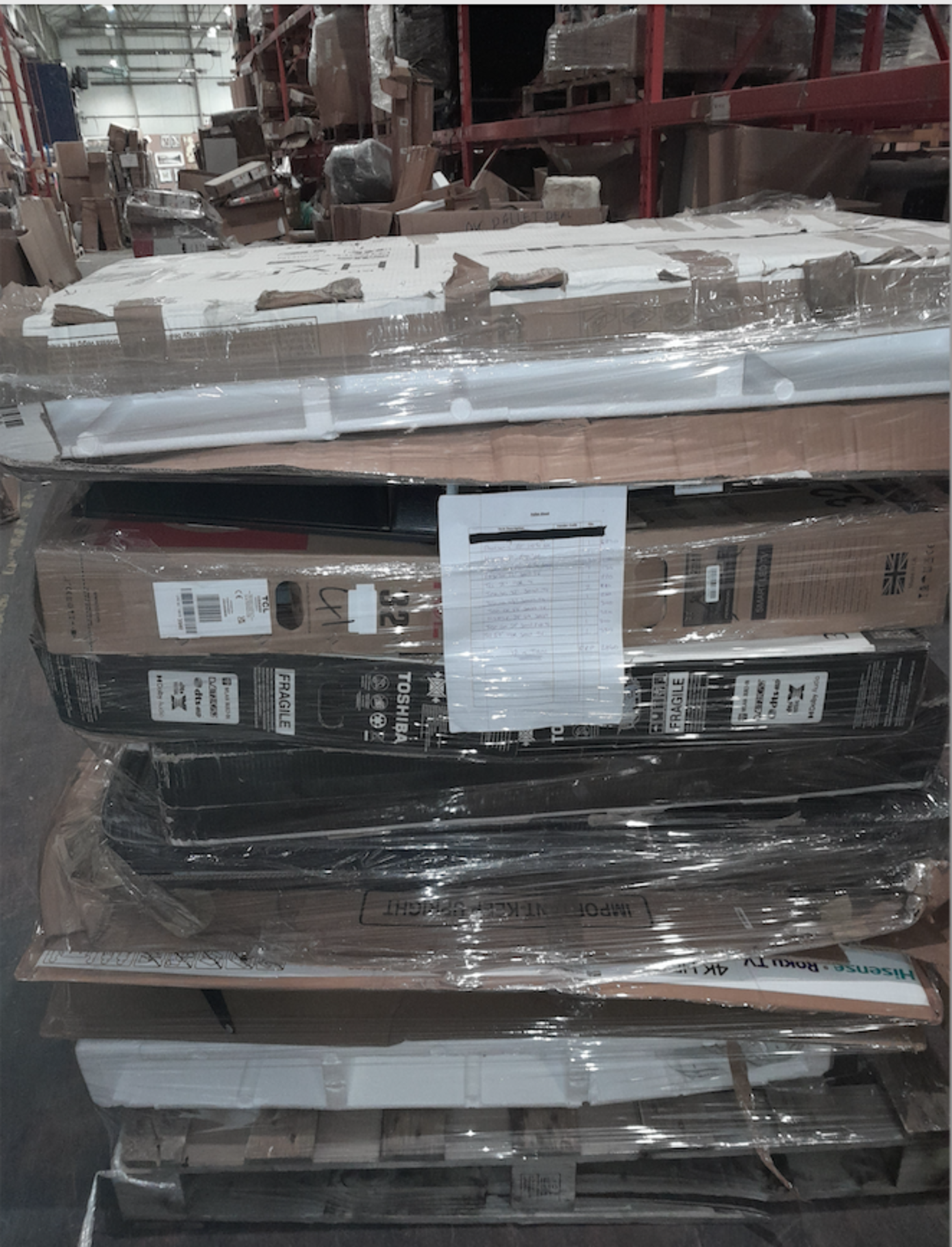 RRP £2860 Pallet To Contain Tvs