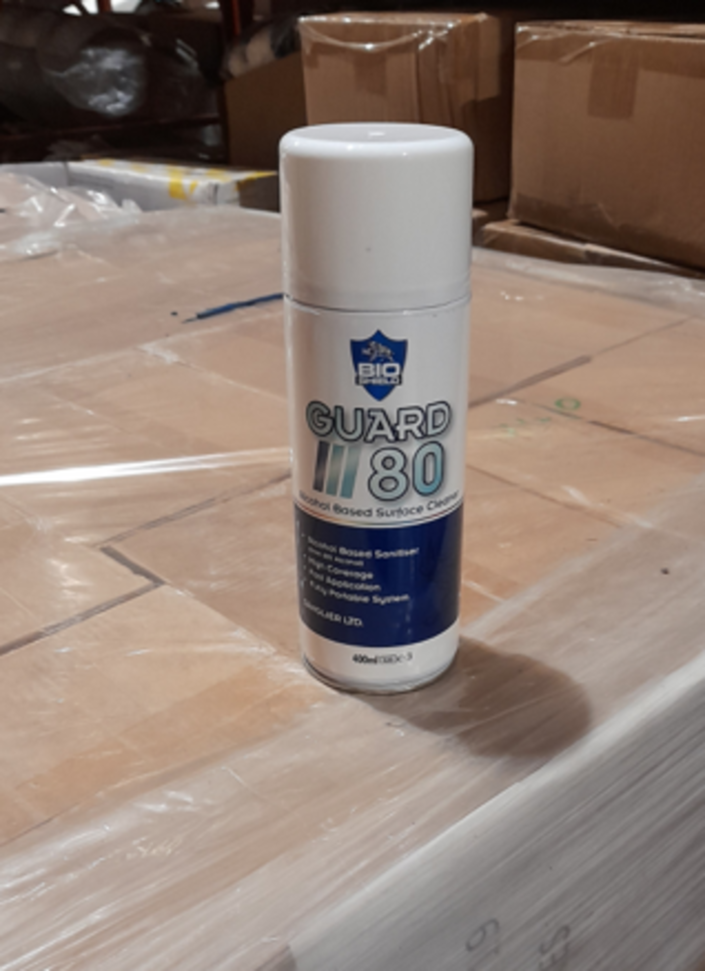 RRP £1140 (New) 95 Boxes Of Surface Sanitiser, 12 In Each Box Approx. 1140 In Total (Pictures Are