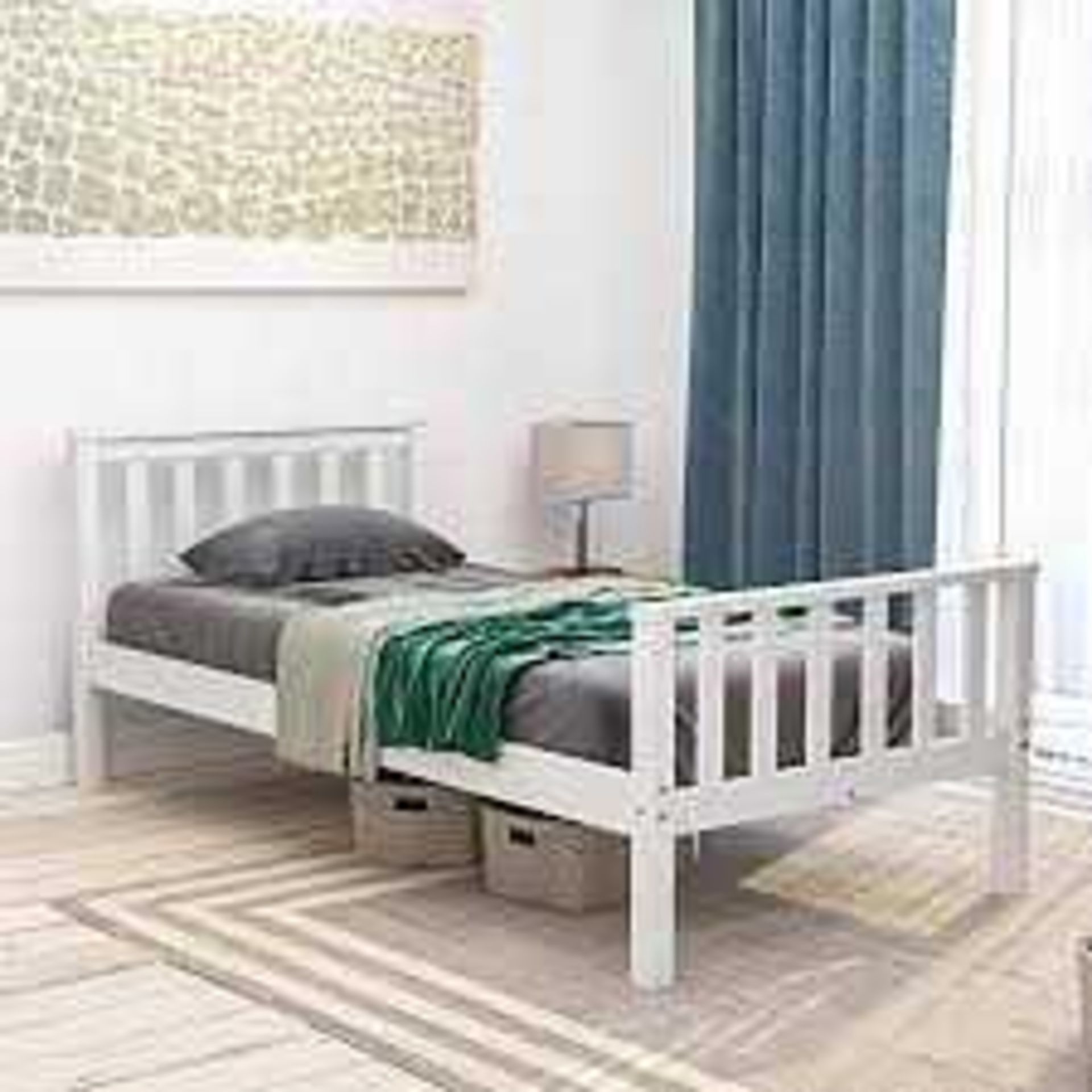 RRP £100 A Boxed Milan Single Wooden Bed