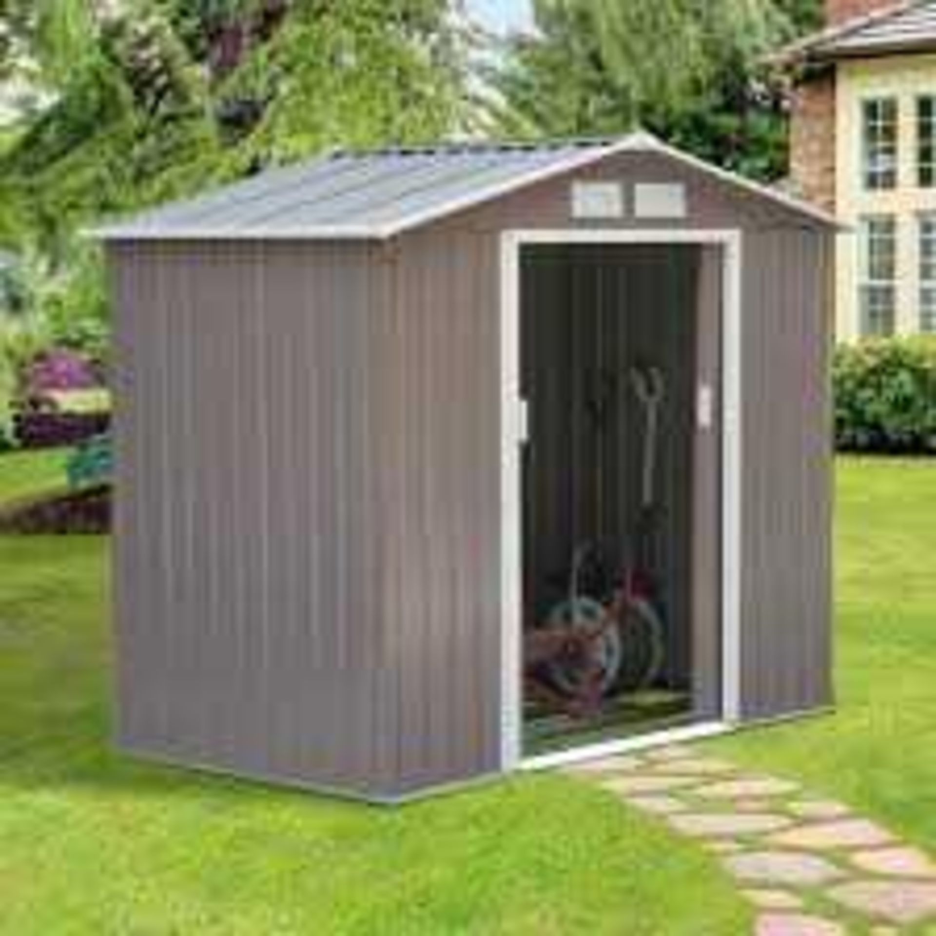 RRP £240 Outsunny Metal Apex Garden Shed