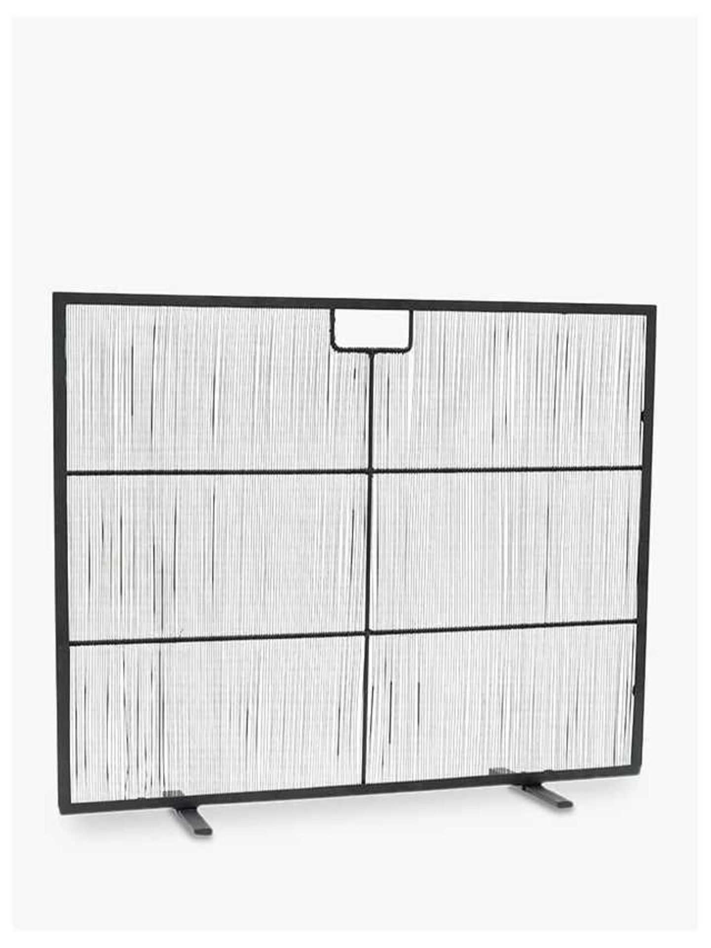 RRP £130 Boxed John Lewis Iron Cl&Y Contemporary Square Firescreen, Black