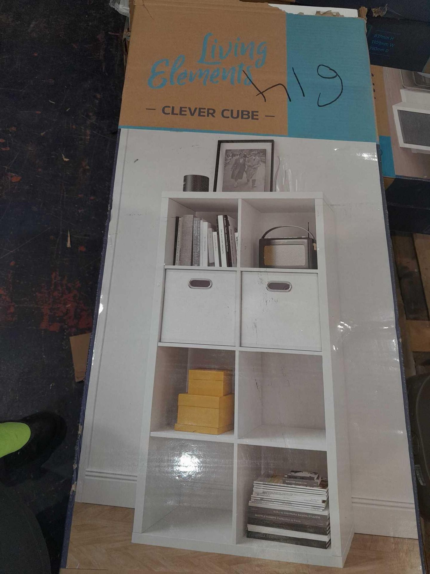 RRP £100 A Boxed Living Elements 2X4 Cube Storage Unit - Image 2 of 3