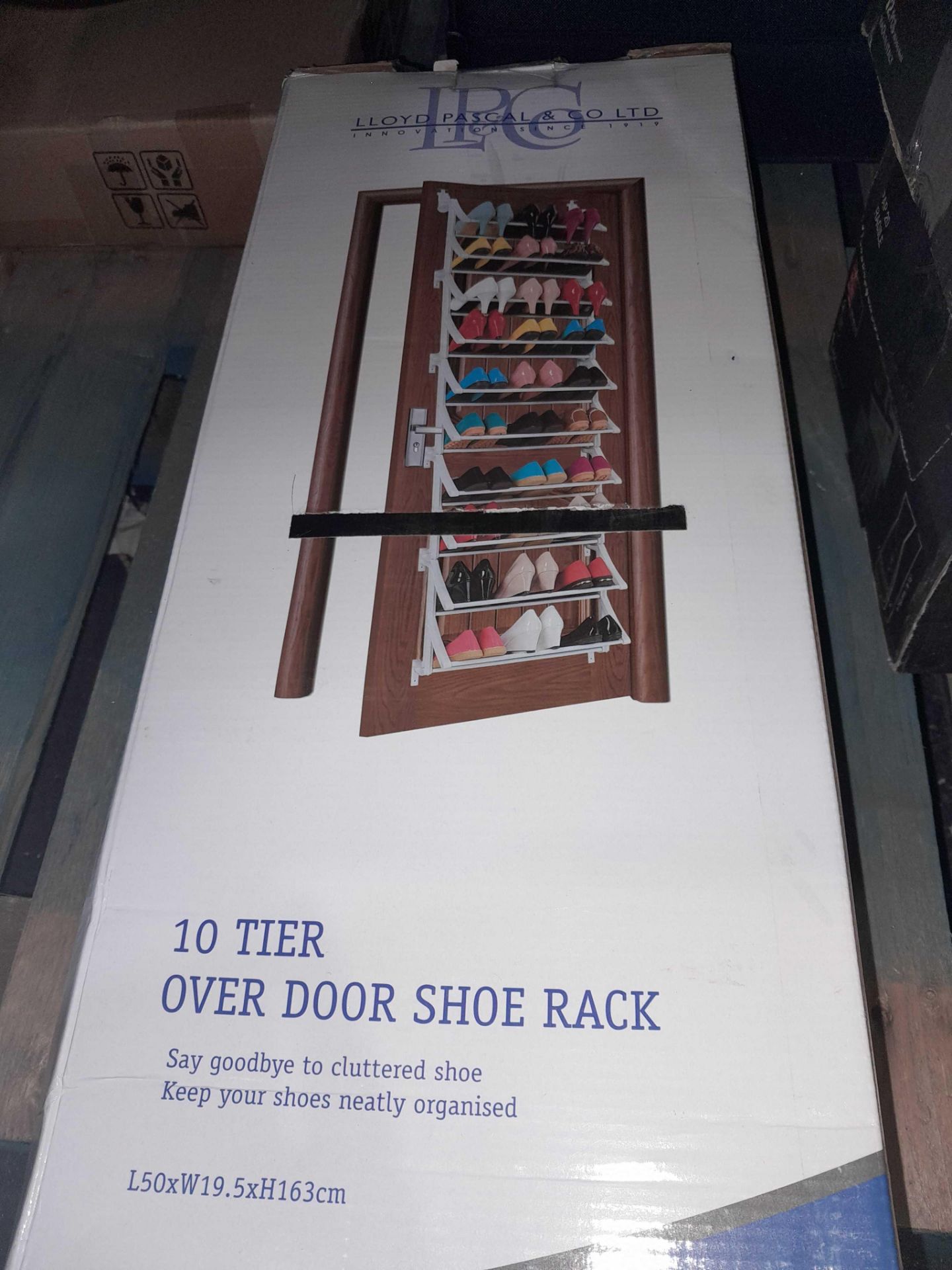 RRP £210 Lot To Contain X5 Boxed Items Including- 10 Tier Shoe Rack