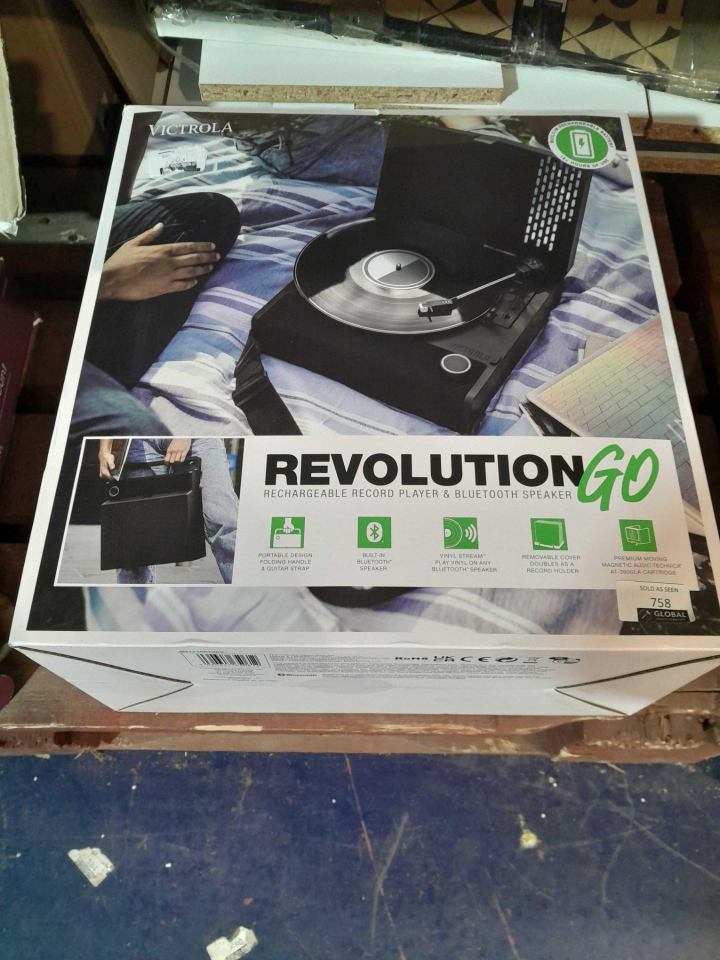 RRP £200 A Boxed Victrola Revolution Go Rechargeable Record Player