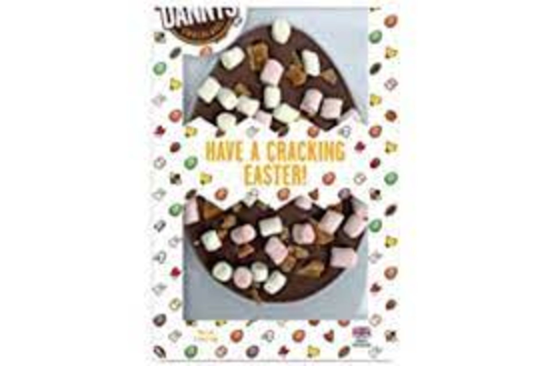 RRP £2418 (Approx. Count 123) (A63)   48 x Danny's 70 g Marshmallow and Fudge Egg Shaped Easter