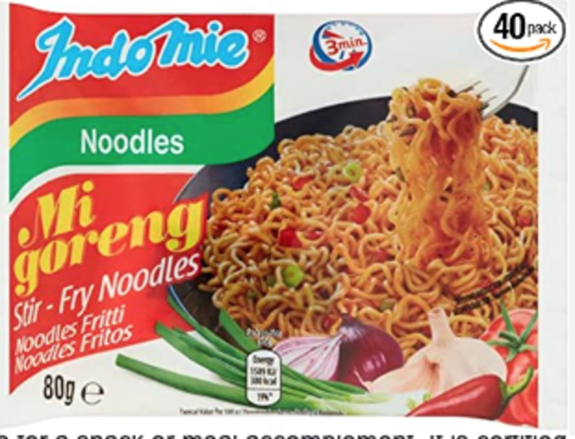 RRP £930 (Approx Count 51 ) Spw57M3088Q 51 X Indomie Mi Goreng Fried Instant Noodles, 80G (Pack Of