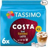 RRP 3798 (approx count 174 ) spW56V8873u 171 x Tassimo Costa Iced Caramel Latte Coffee Pods x6 (Pack