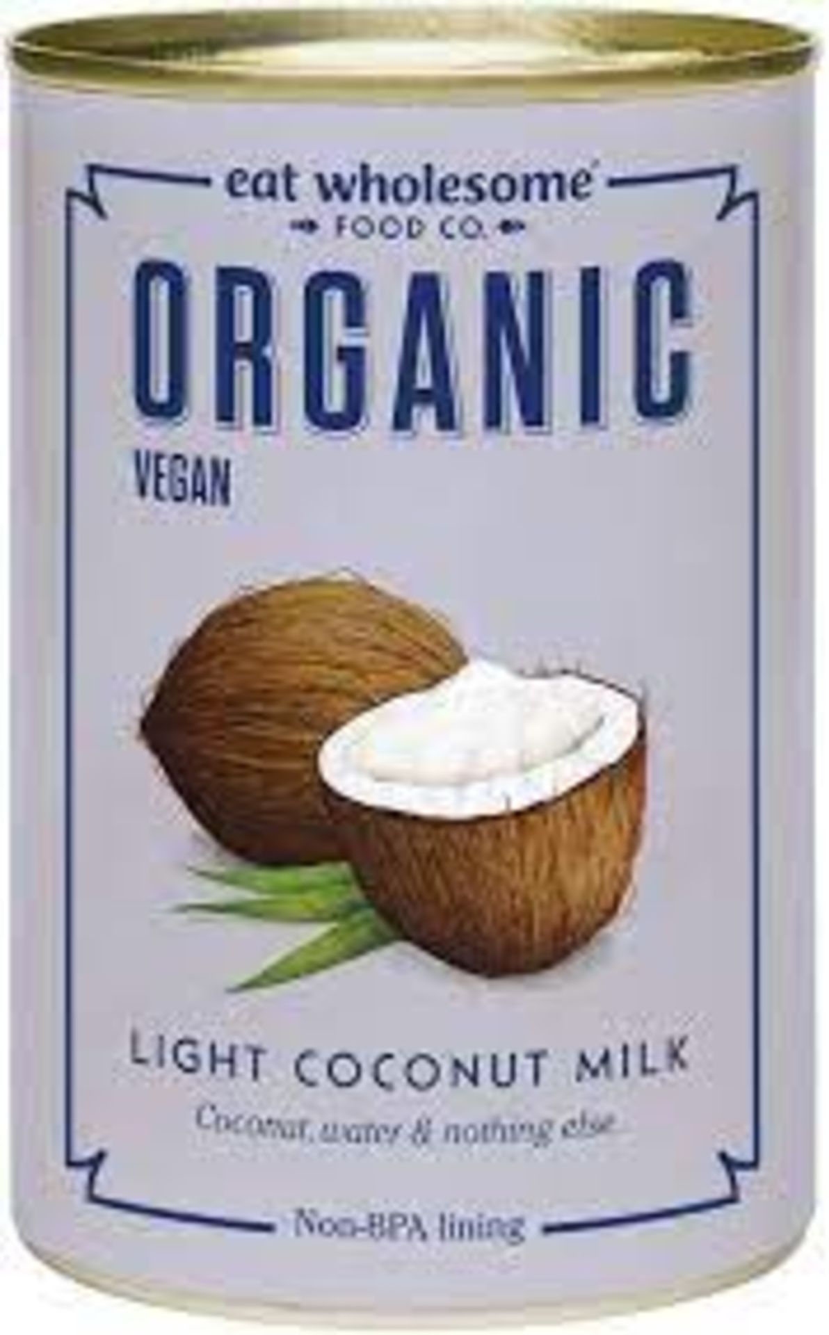 RRP £759 (Approx. Count 90)(C5)   11 x Eat Wholesome Organic Light Coconut Milk with No Guar Gum,