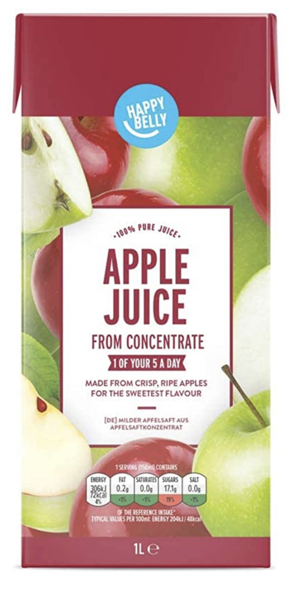 RRP £549 (Approx Count 109)(C23) spW32m8341e 57 x Amazon Brand - Happy Belly Apple Juice From