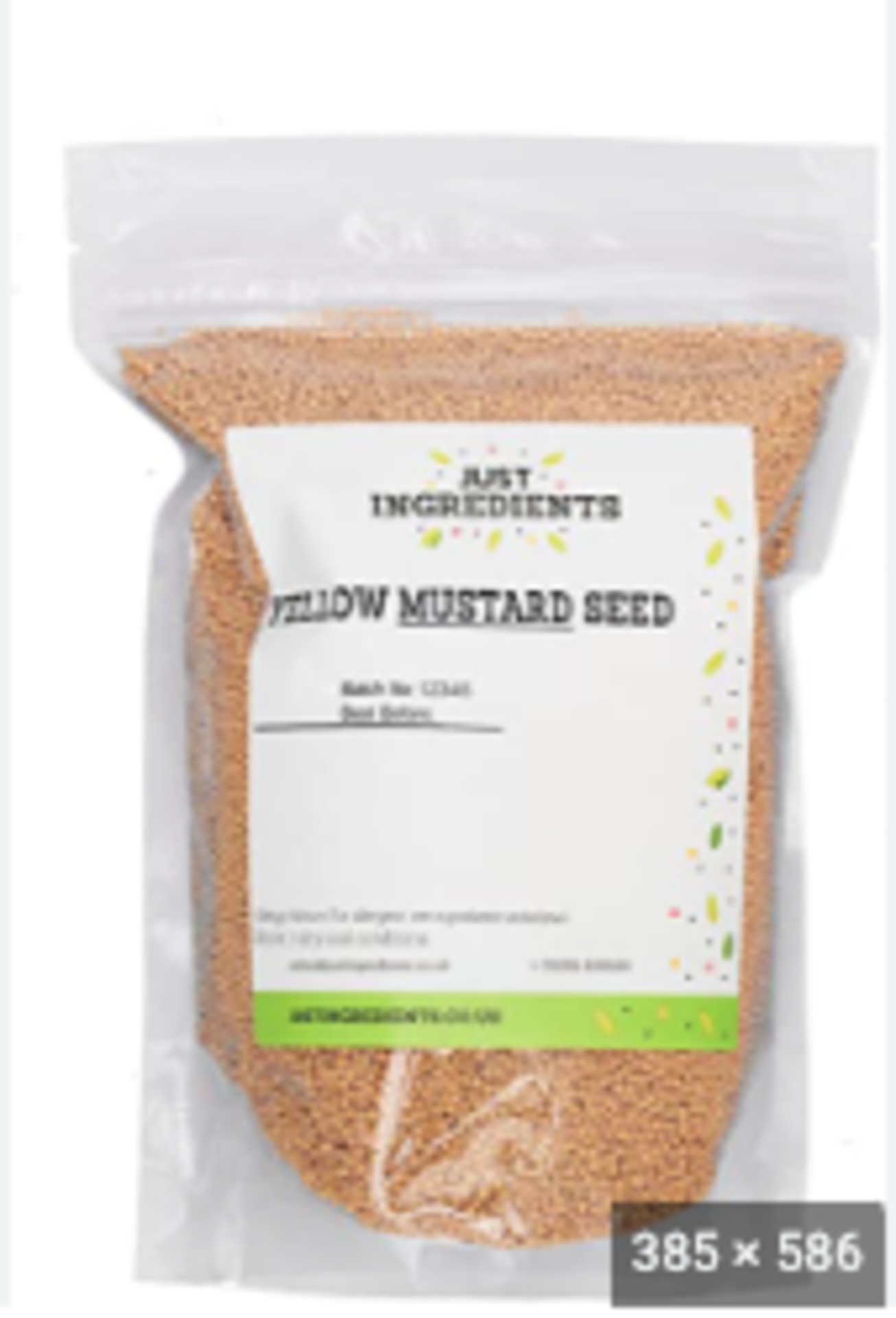 RRP £483 (Approx. Count 32) Spw26Z7613G   8 X Premier Yellow Mustard Seeds 1Kg By Justingredients  -