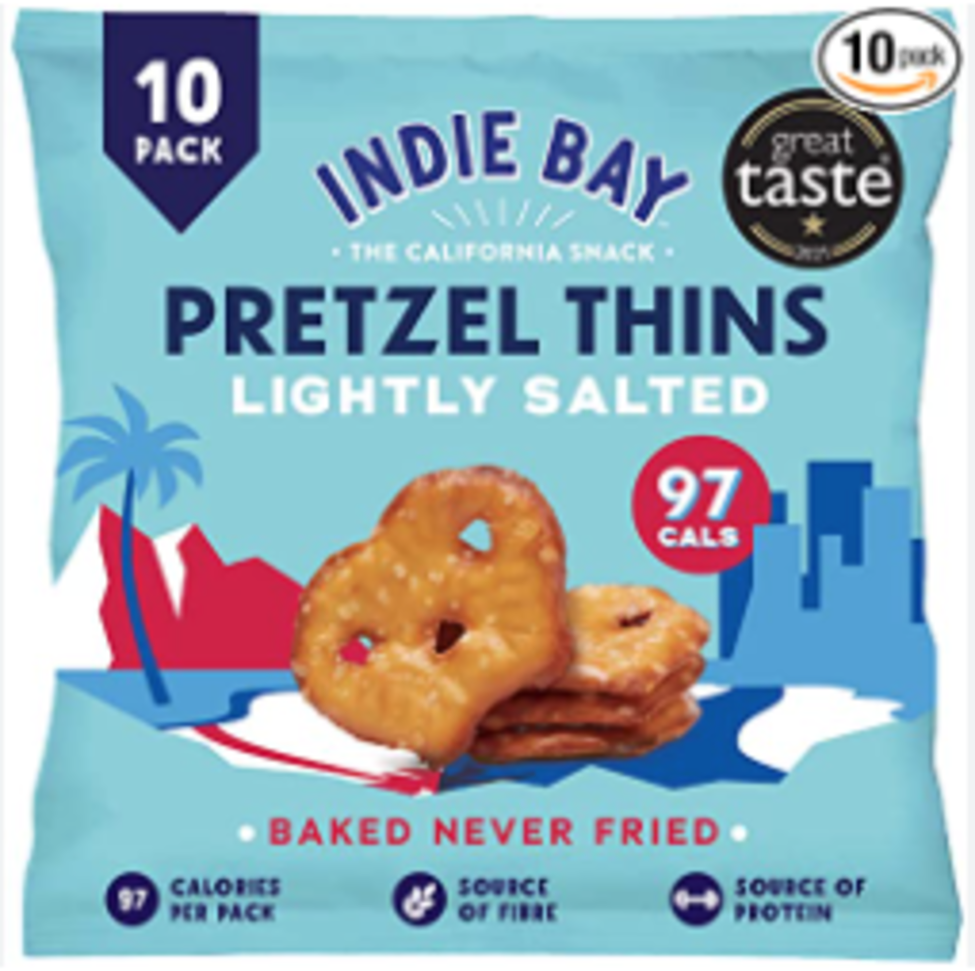 RRP £934 (Approx. Count 57) Spw53G5285P   21 X Indie Bay Snacks - Pretzel Thins Lightly Salted - 9 X