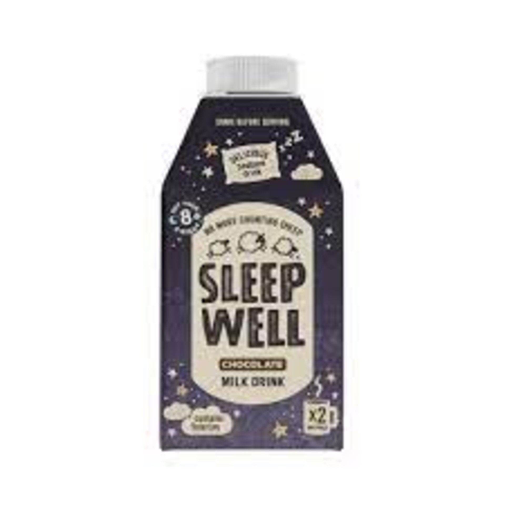 RRP £1025 (Approx. Count 96) (A45) spW14a3352b 2 x Sleep Well Chocolate Milk, 500ml, Case of 12