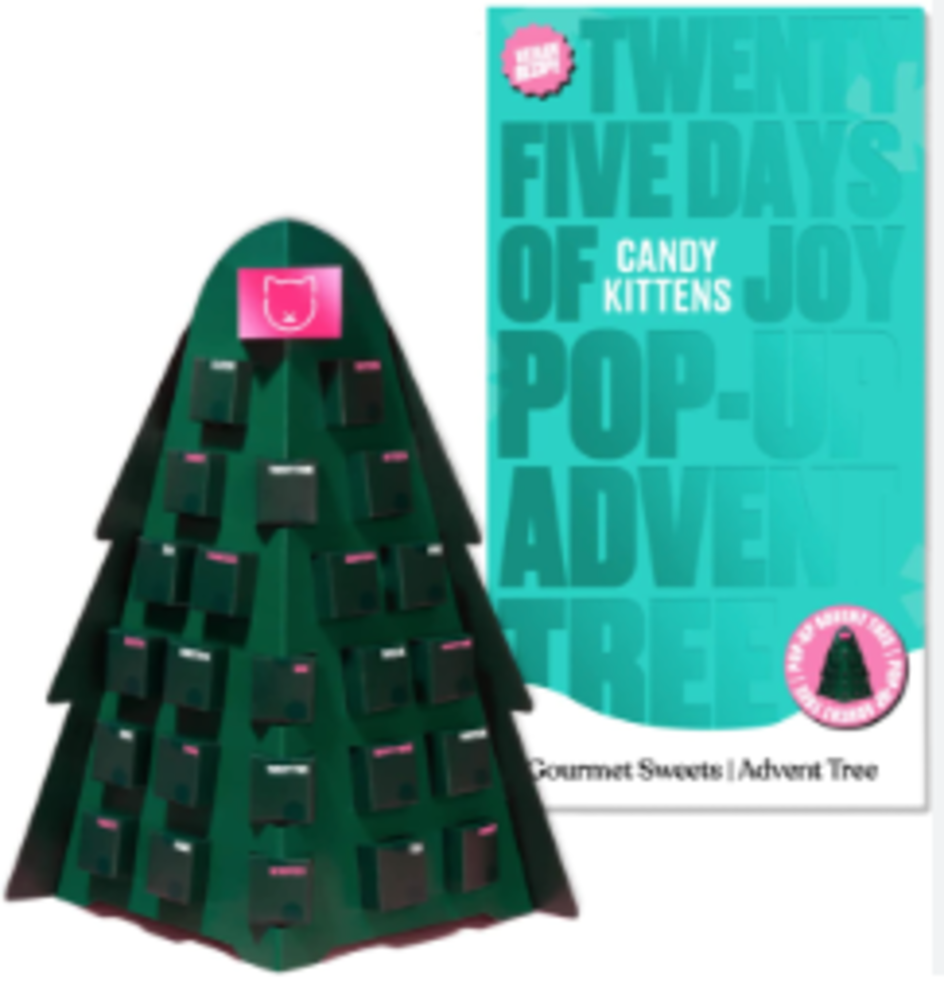 RRP £490 (Approx Count 44) (C2) Spw14A8670Z 10 X Candy Kittens Christmas Advent Calendar Tree