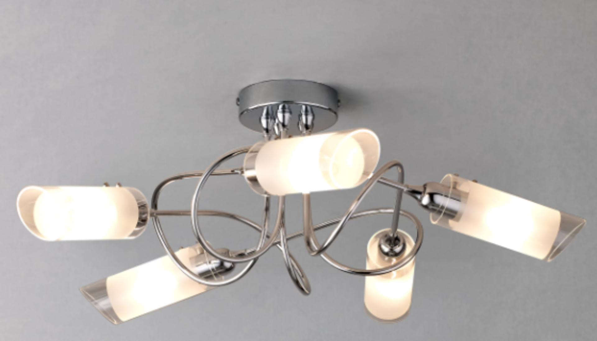 RRP £160 Lot To Contain X2 Items One Included Is A John Lewis Limbo 5 Light Semi Flush Celing Light