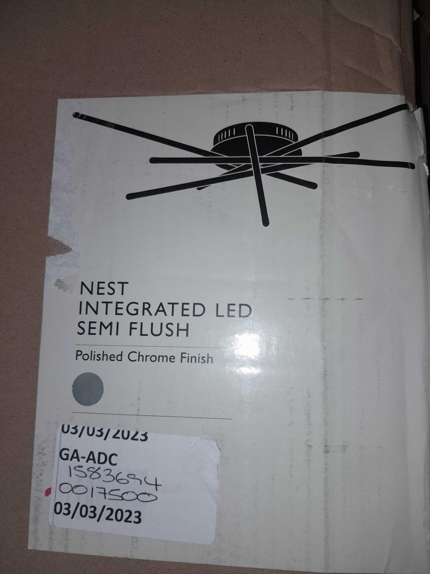 RRP £175 A Boxed Nest Intergrated Led Semi Flush Light