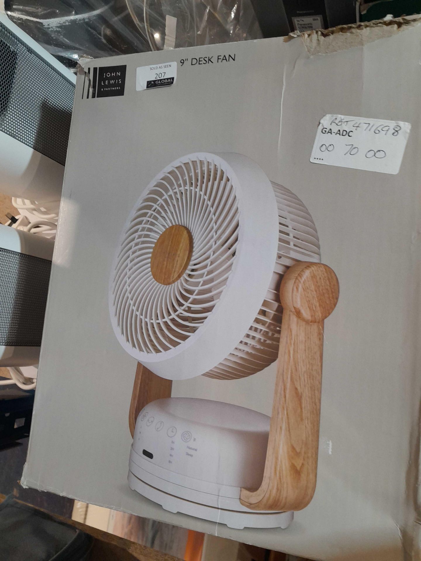 RRP £300 Lot To Contain 5 Assorted Items Including 2 John Lewis 9 Inch Desk Fans - Image 2 of 5