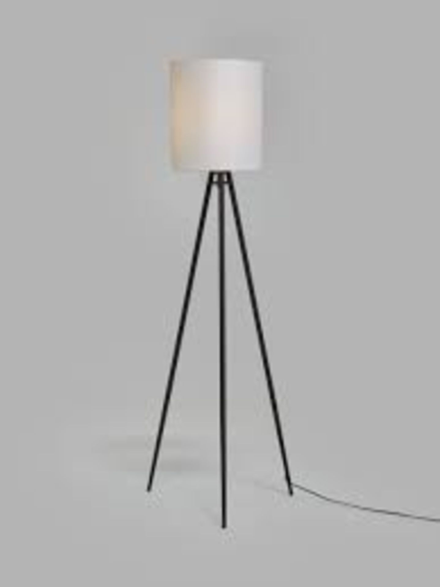 RRP £100 John Lewis Tripod Floor Lamp In A Matt Black Finish