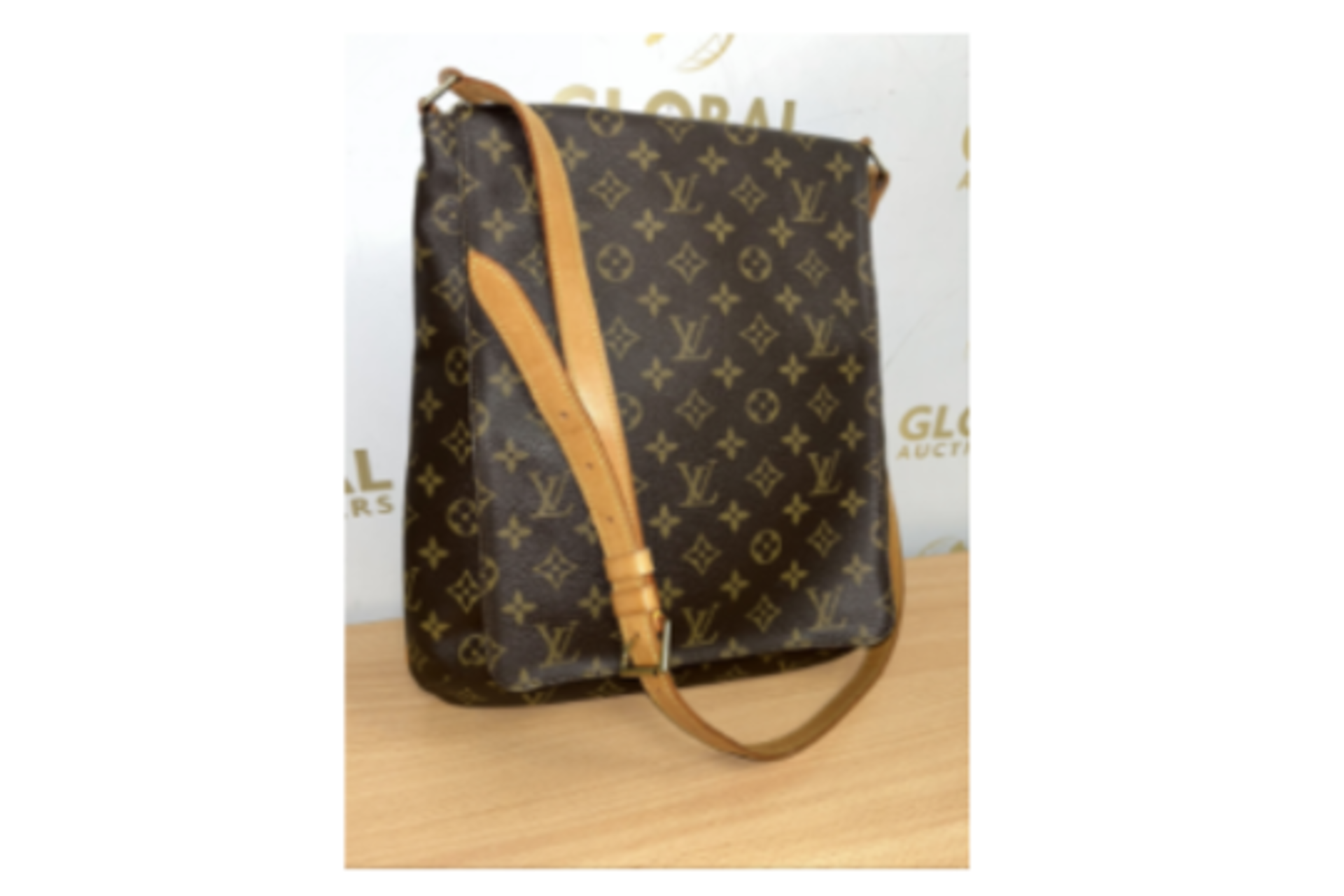 (No VAT On The Hammer, 5% Buyers Premium) RRP £1750 Louis Vuitton Musette Brown Coated Canvas