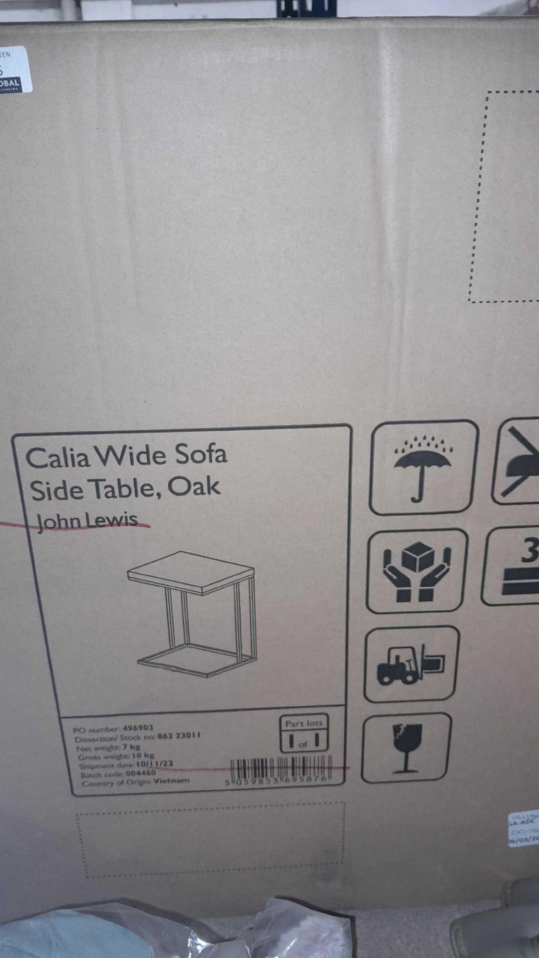 RRP £180 Boxed John Lewis Calia Sofa Side Table, Oak - Image 2 of 2