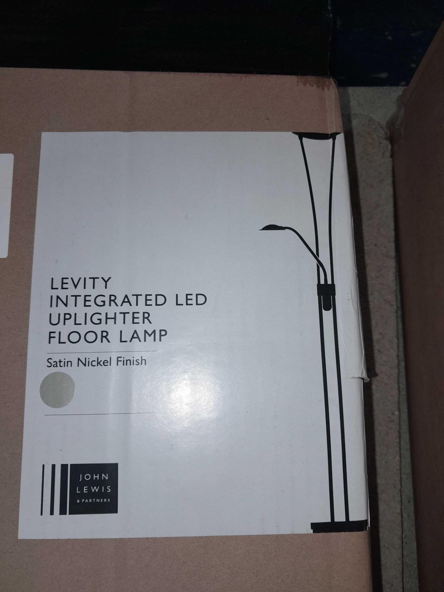 RRP £175 A Boxed John Lewis Levity Interacted Led Uplighter Floor Lamp