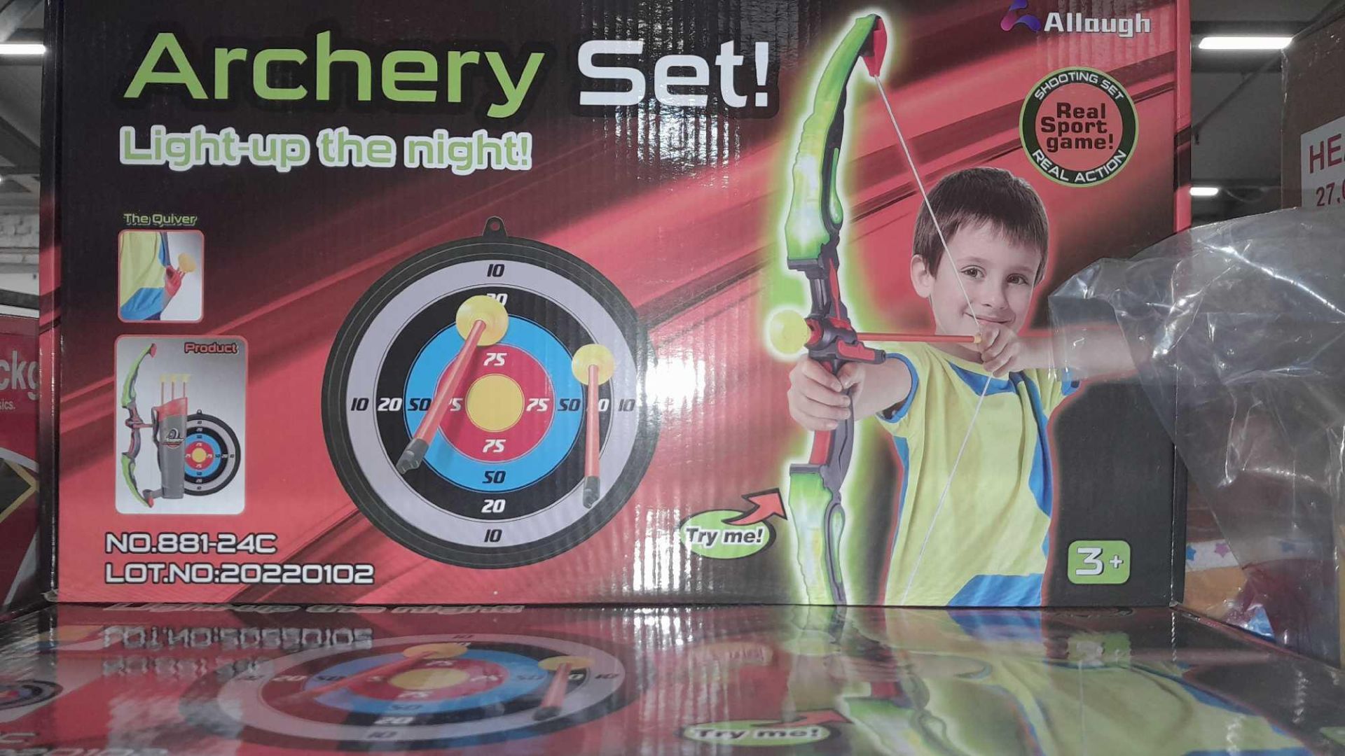 RRP £220 A Lot To Contain X7 Items Including X3 Boxed Archery Set - Light Up The Night