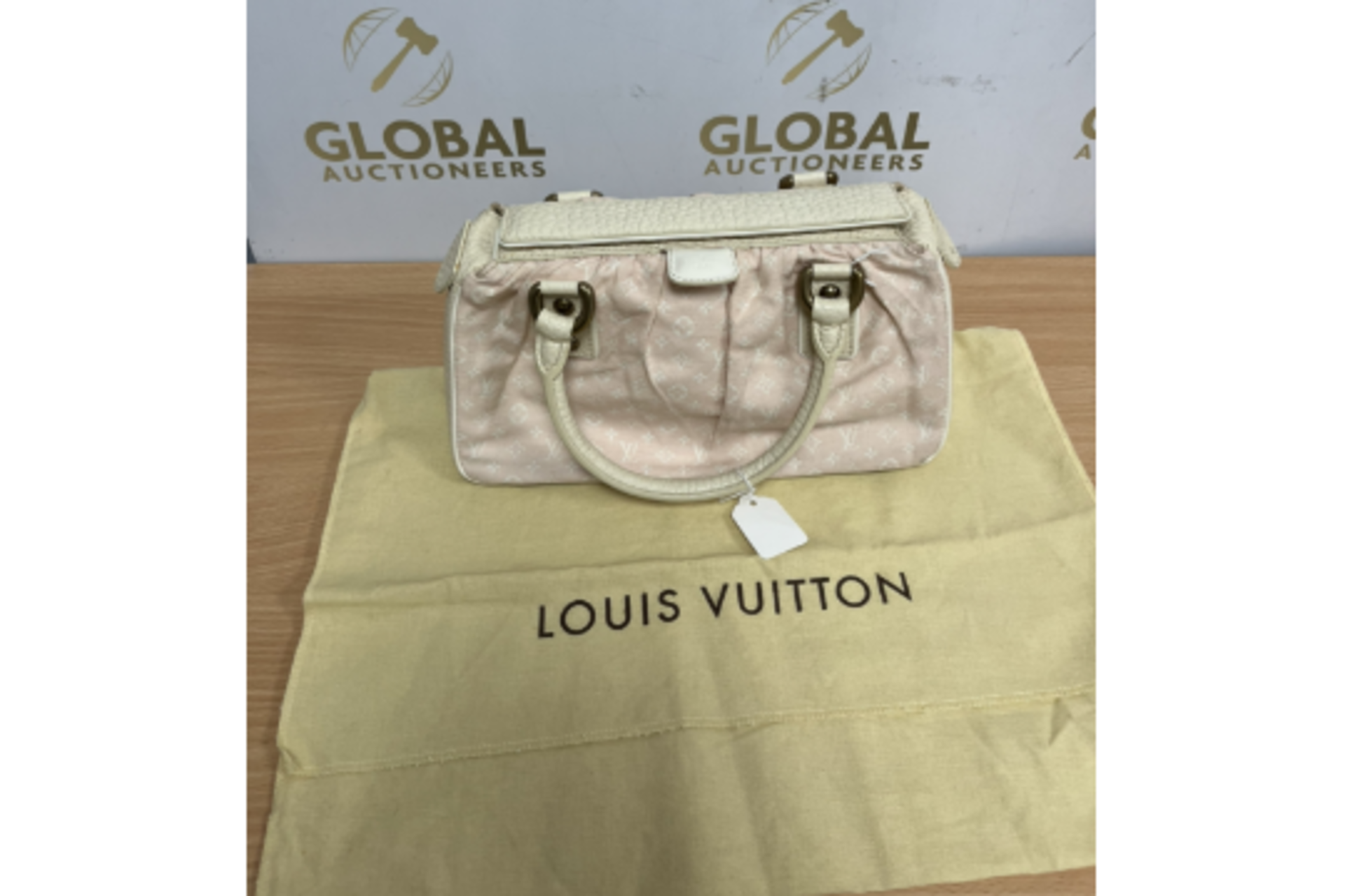 (No VAT On The Hammer, 5% Buyers Premium)RRP £1170 Louis Vuitton Trapeze Handbag Beige Monogram