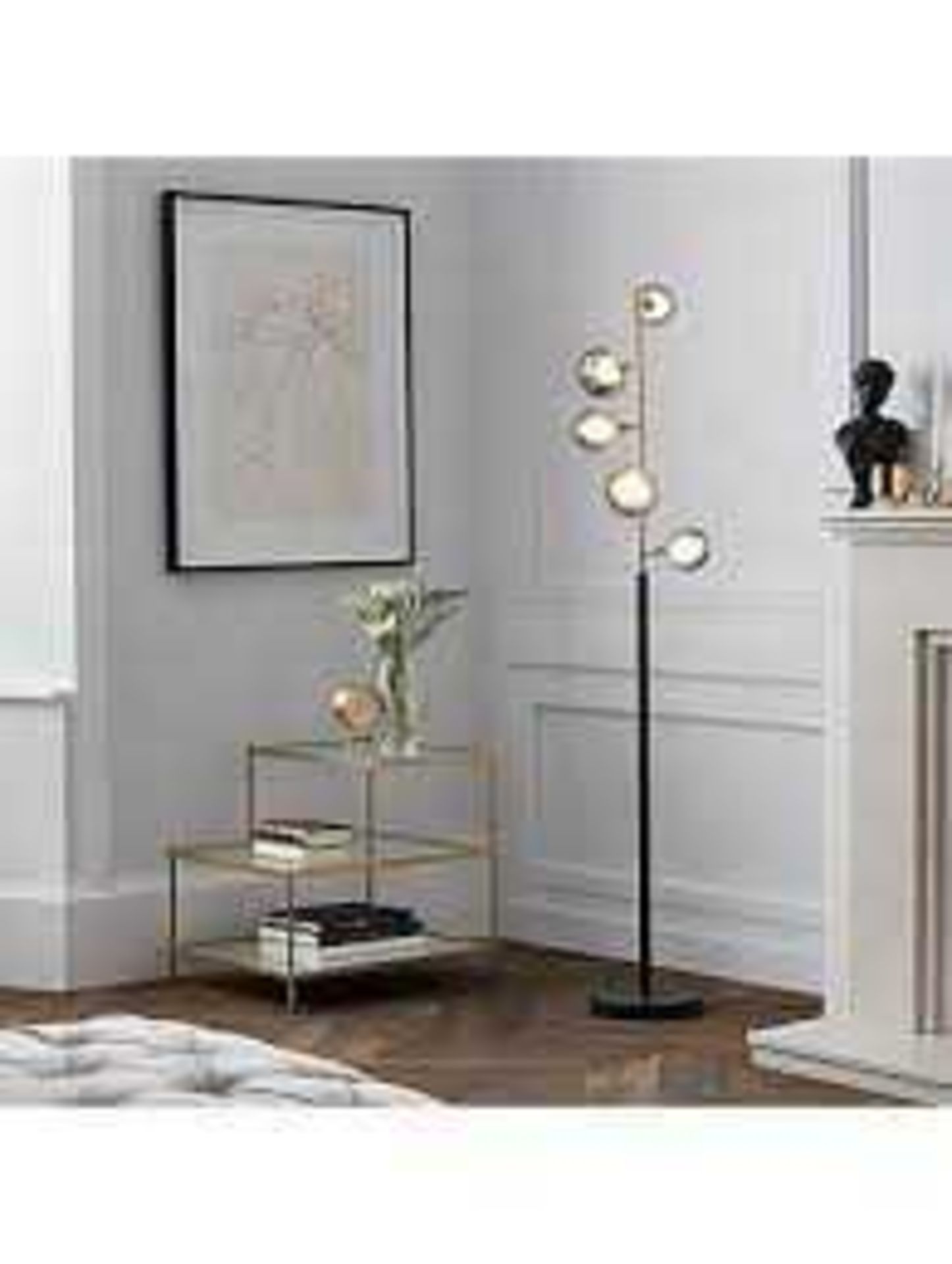 RRP £225 A Boxed John Lewis Huxley Floor Lamp In Silver