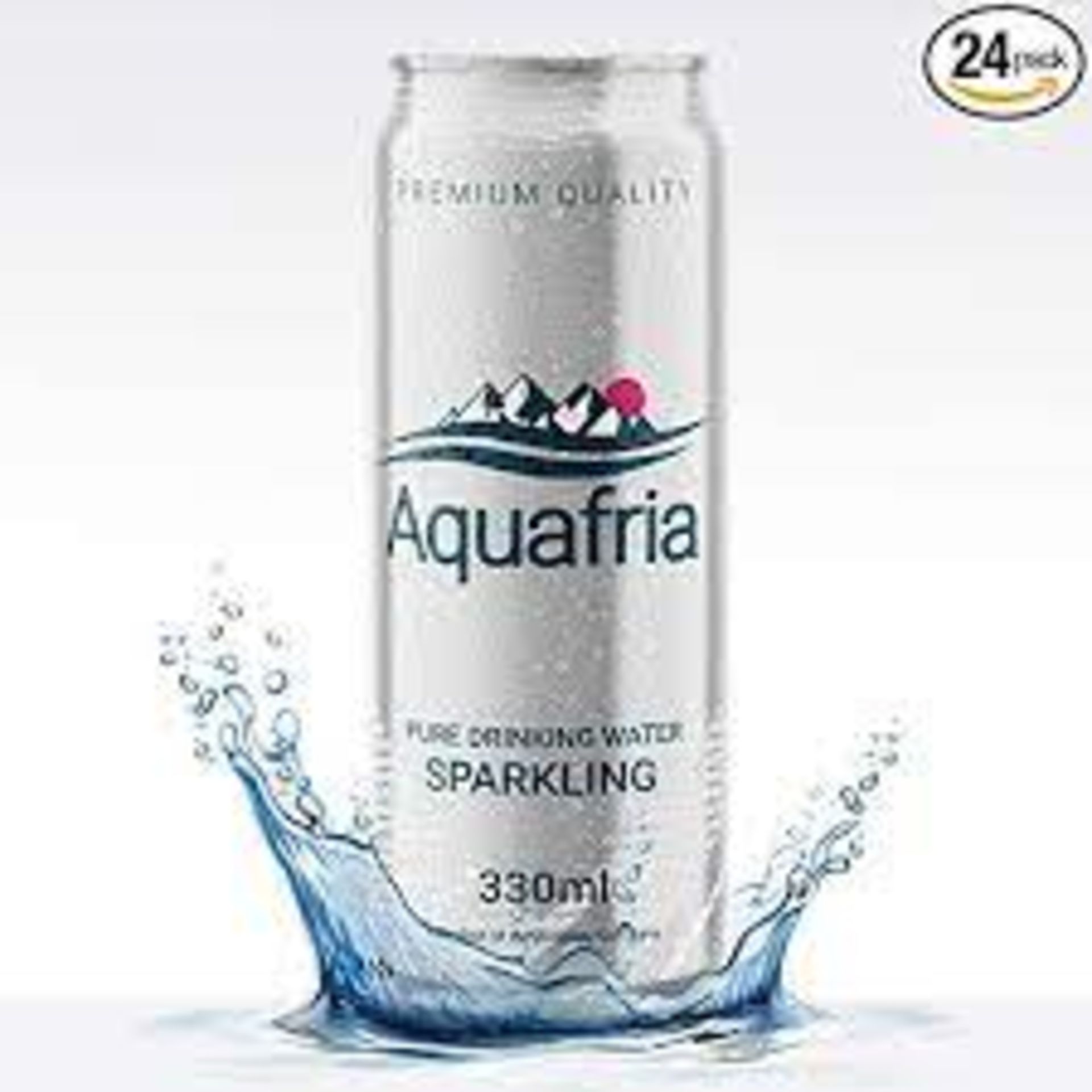 RRP £536 (Approx. Count 40) spW57n3425I (3) 14 x Aquafria Pure Water Sparkling Can x 330ml Plastic