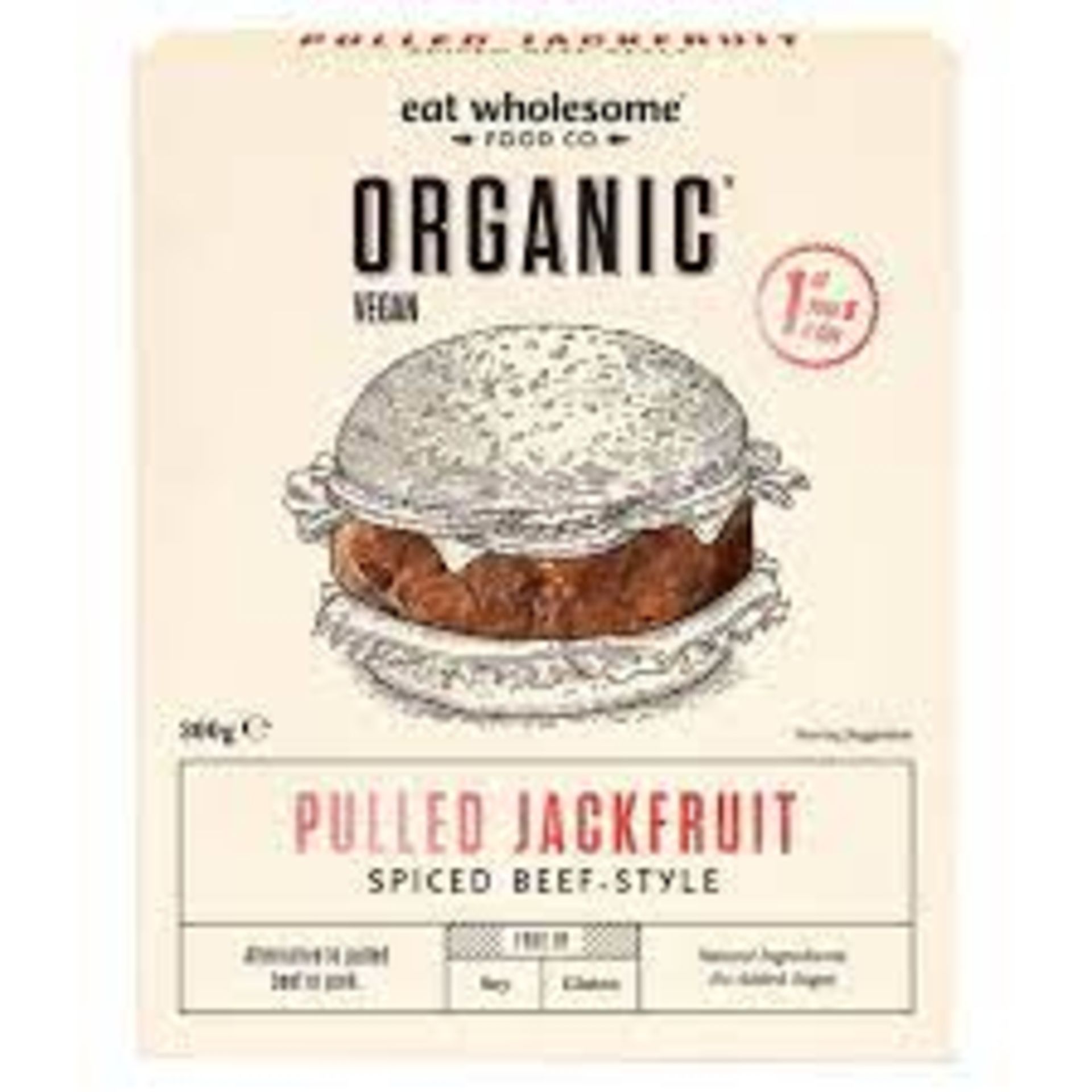 RRP £367 (Approx. Count 49) spW57n7506z  24 x Eat Wholesome Organic Spiced Beef-Style Jackfruit, 300