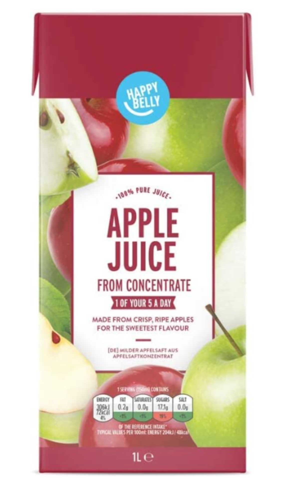 RRP £482 (Approx. Count 82)(C22) spW49T6031H 27 x Amazon Brand - Happy Belly Apple Juice From