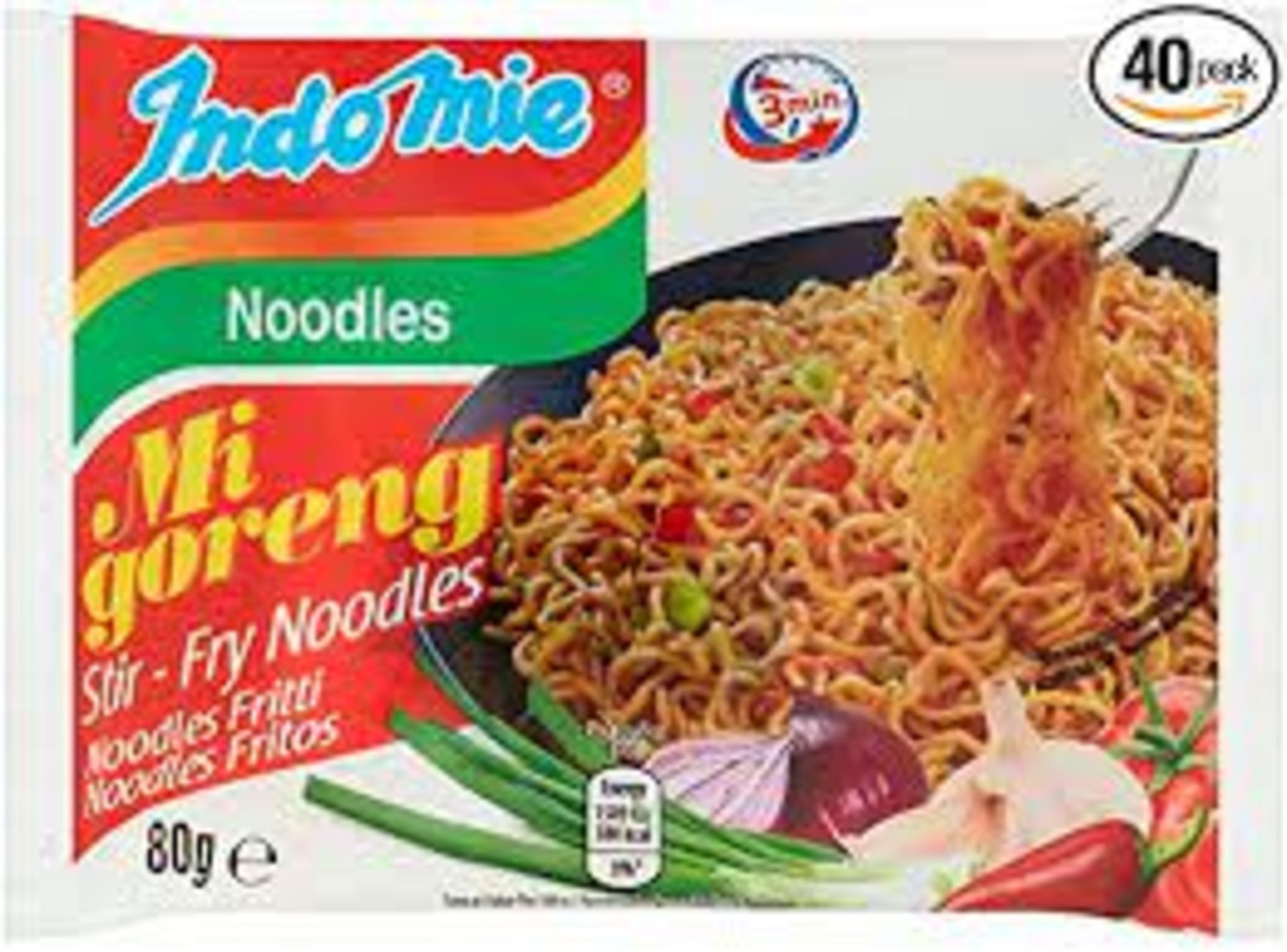 RRP £930 (Approx Count 50)  Spw57W6379S 50 X Indomie Mi Goreng Fried Instant Noodles, 80G (Pack Of
