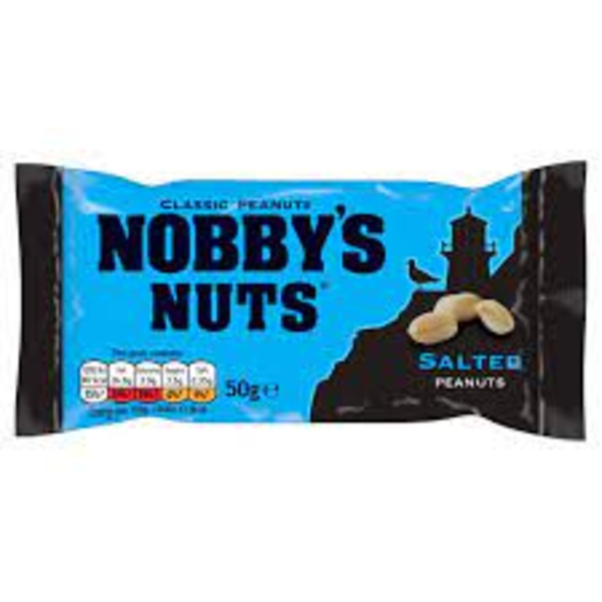 RRP £2046 (Approx count 116) spW54e7659S 71 x Nobby's Nuts Classic Salted Peanuts, 50g (Case of 24)