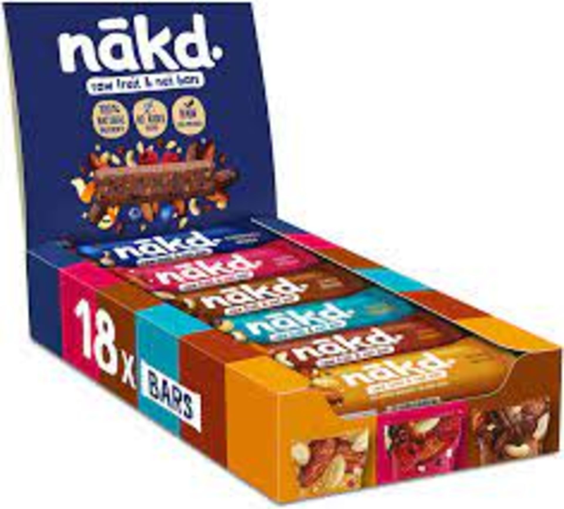 RRP £4761 (Approx. Count 356) spW57n5896W 321 x Nakd Fruit & Nut Bar Variety Pack - Vegan -