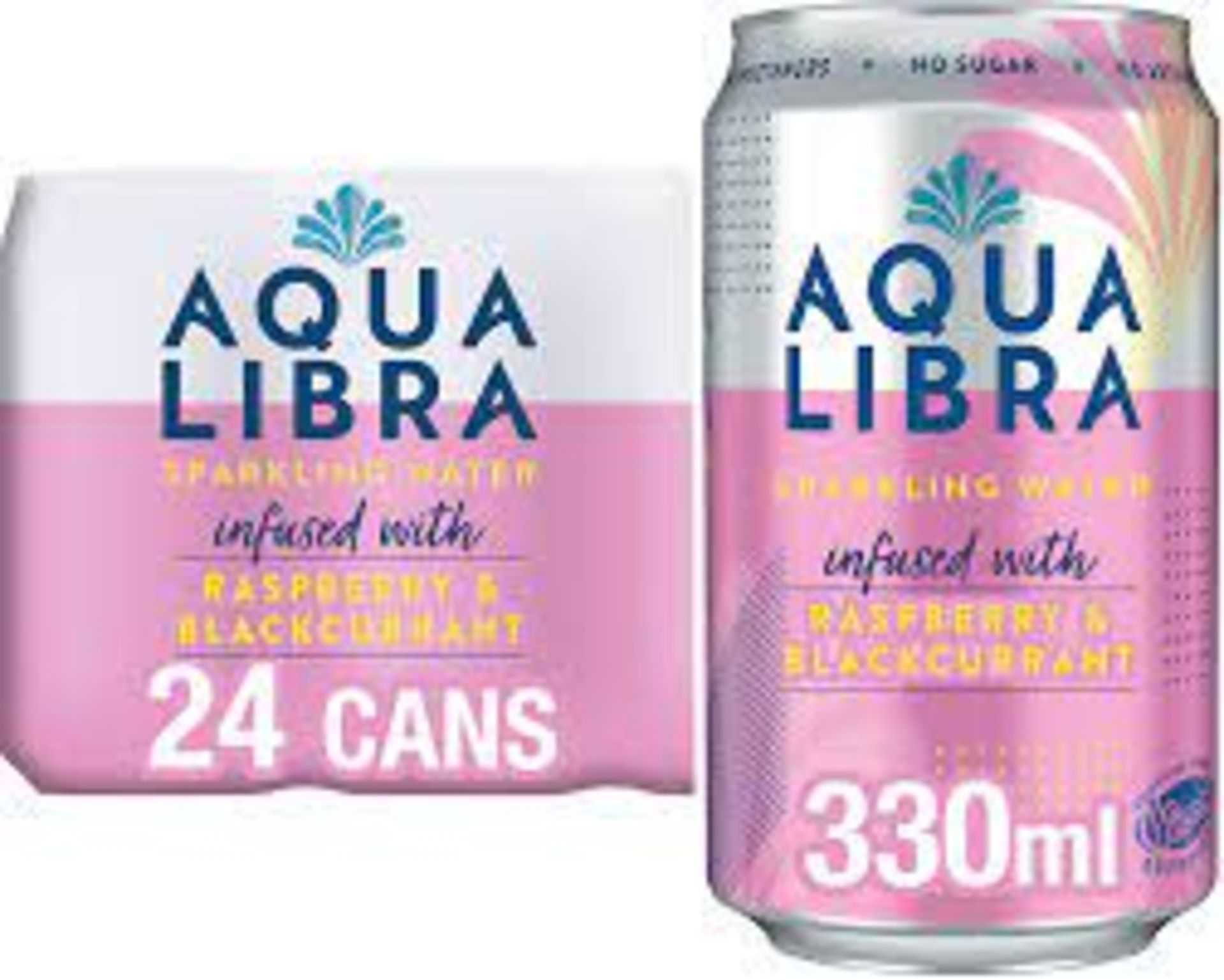 RRP £701 (Approx. Count 55) spW57n7197N (1) 35 x AQUA Libra Sparkling Water, Sugar-Free Fruit Water,