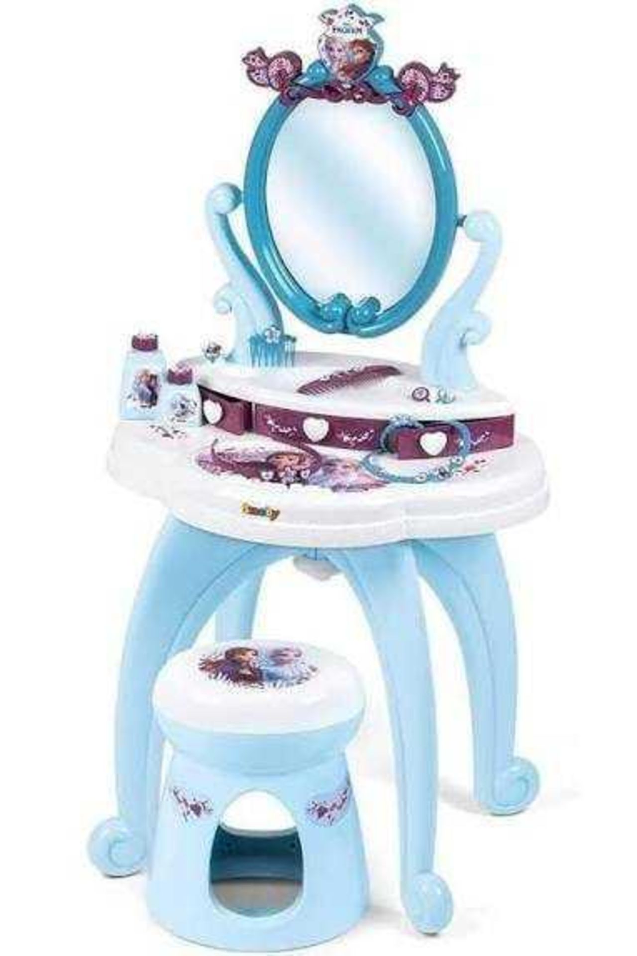 RRP £210 Lot To Contain X3 Smoby Frozen 2 In 1 Hairdressers Table Stands