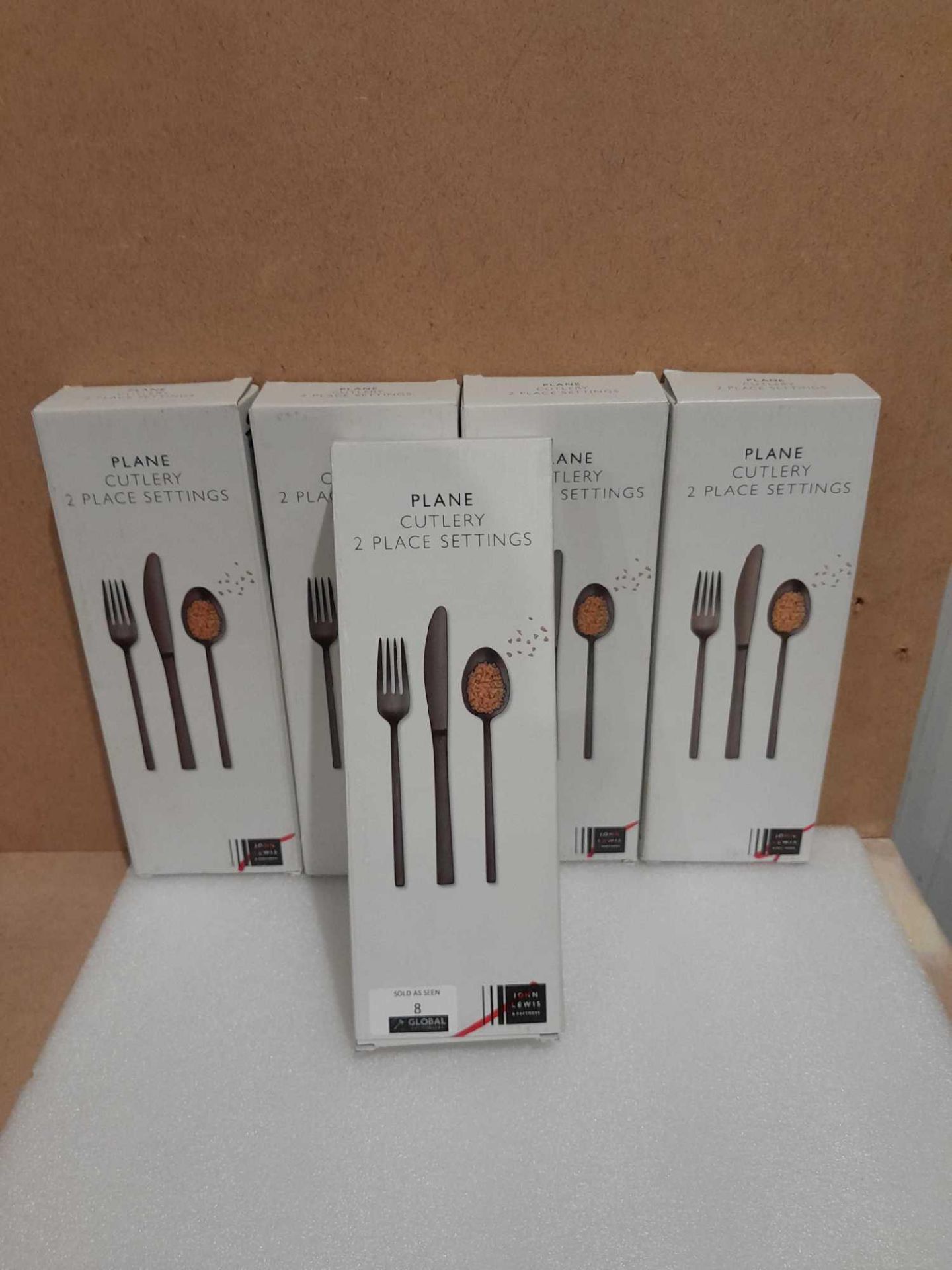 RRP £160 Lot To Contain X9 Items Five Included Are A Set Of John Lewis Plane Cutlery 2 Place Setting