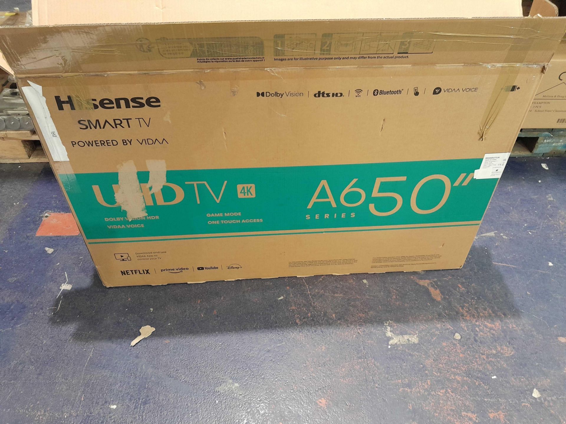 RRP £500 Hisense Smart Tv A6 Series 50" 4K (Original Box Return) - Image 3 of 3