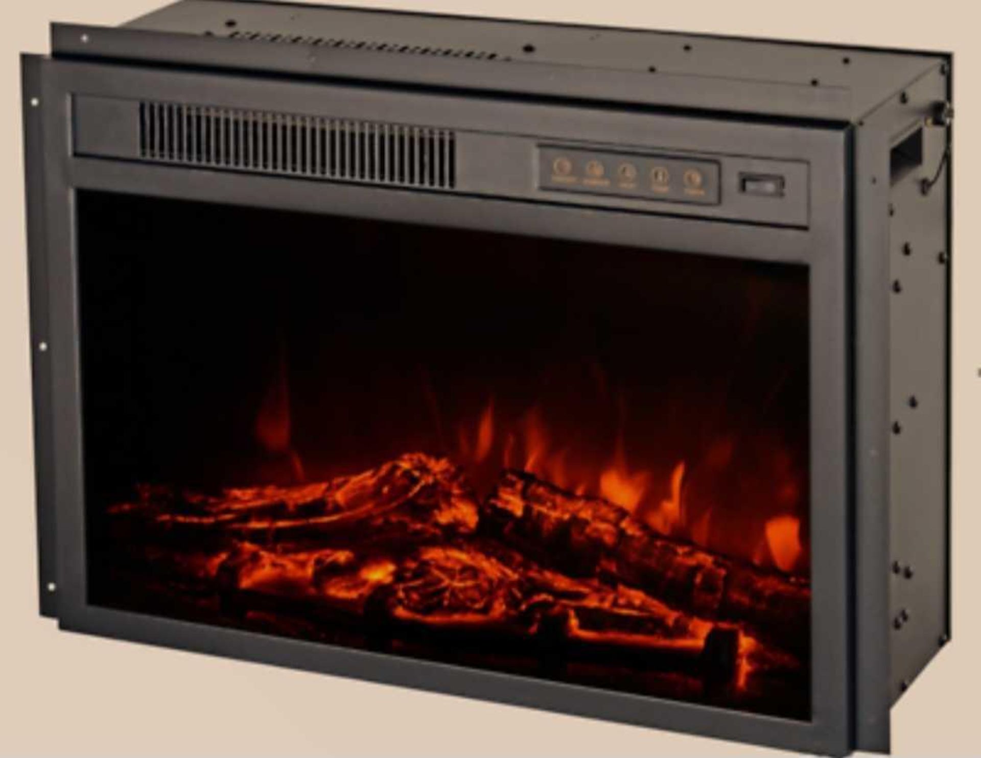 RRP £290 Warmie Homy Fireplace Heater In Black Dimensions 60X21.5X43.3Cm