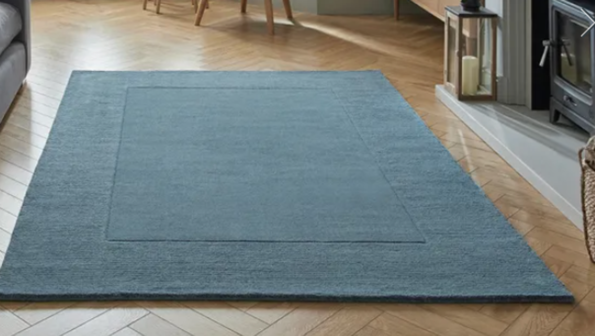 RRP £540 A Claire Hand Knotted Blue Rug