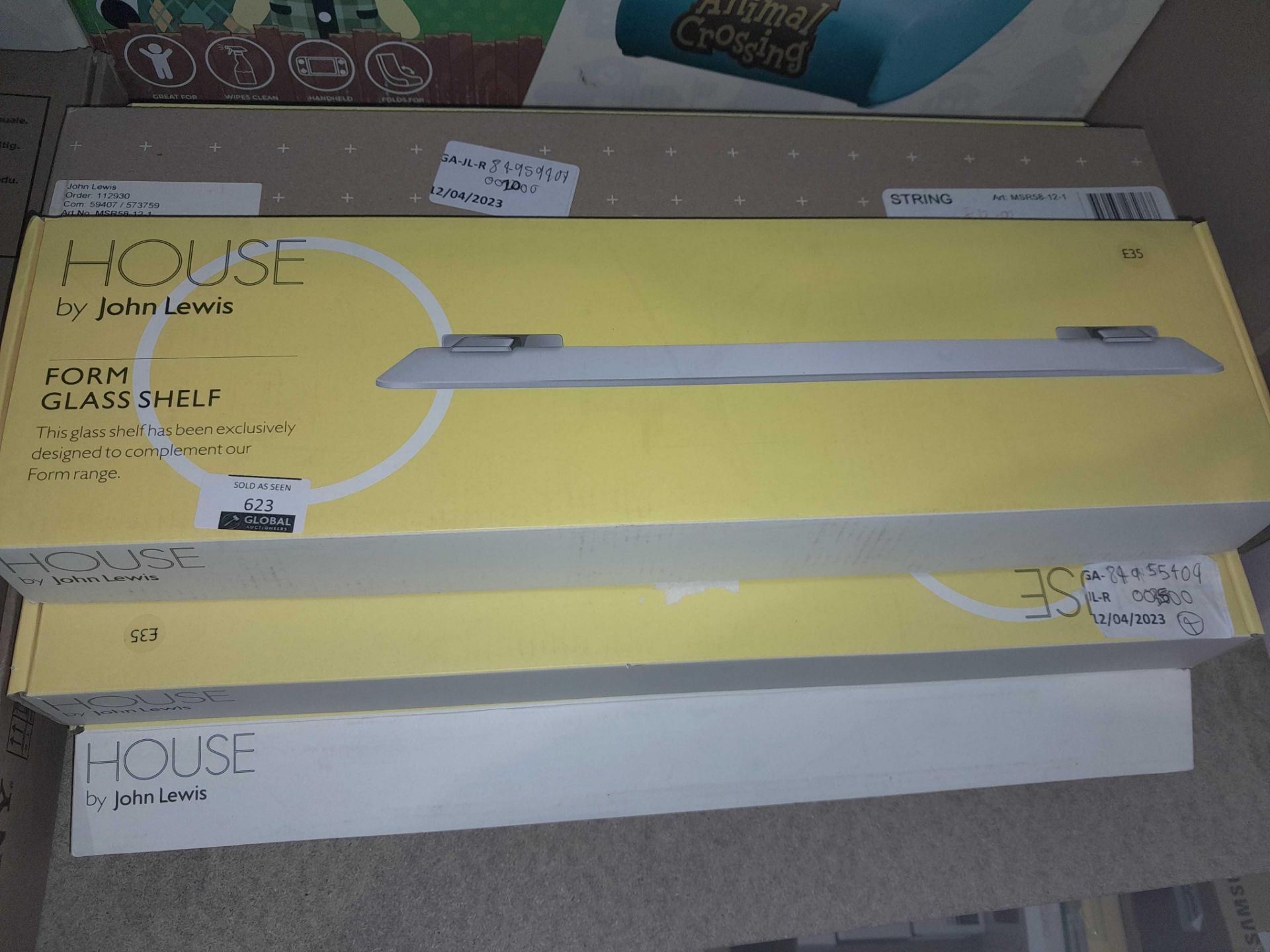 RRP £175 Boxed John Lewis Glass Shelves - Image 2 of 2