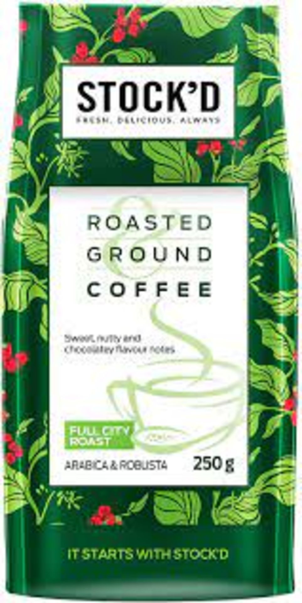 RRP £898 (Approx. Count 83) (C80) spW52w2907C15 x STOCK'D Medium Roast Ground Coffee 250g, 100% -